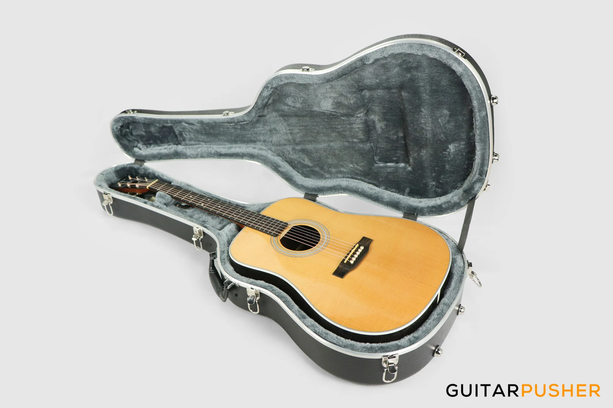 Tyma TD-28E All-Solid Wood Sitka Spruce Top Indian Rosewood Dreadnought Acoustic-Electric Guitar with Fishman Ellipse Matrix Blend Dual Pickups - Image 10
