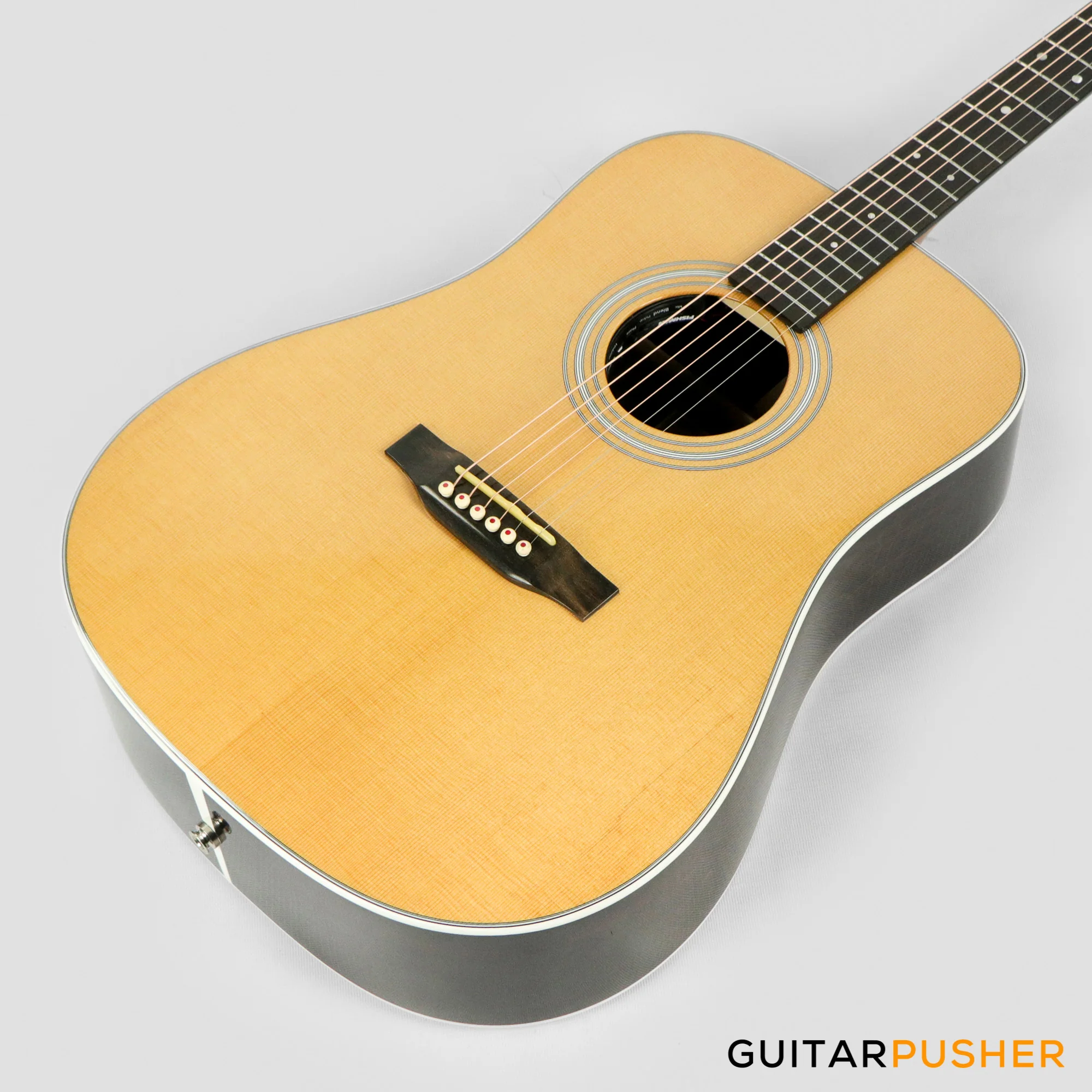 Tyma TD-28E All-Solid Wood Sitka Spruce Top Indian Rosewood Dreadnought Acoustic-Electric Guitar with Fishman Ellipse Matrix Blend Dual Pickups - Image 9