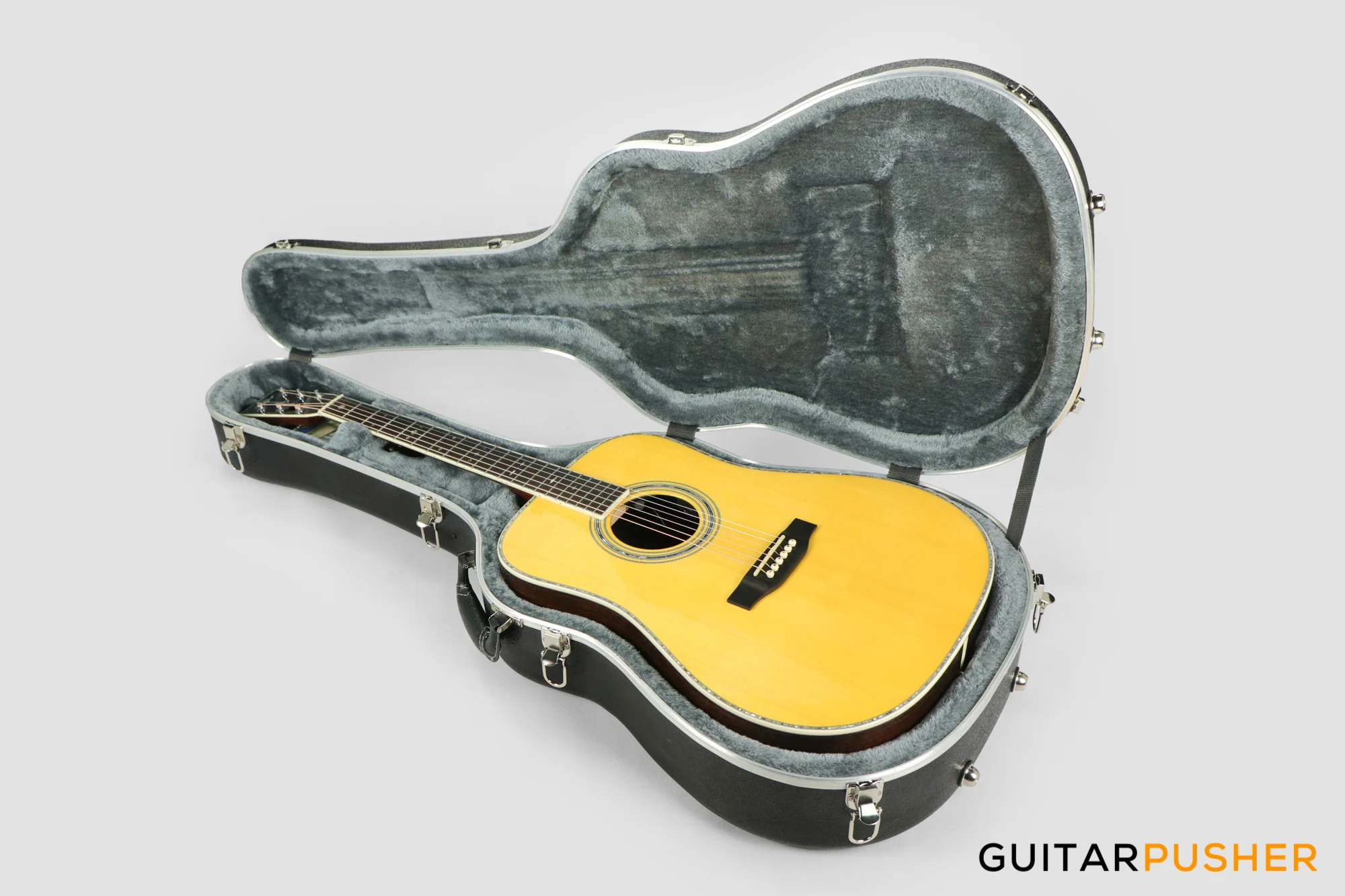 Tyma TD-28VE All-Solid Wood Sitka Spruce Top Indian Rosewood Dreadnought Acoustic-Electric Guitar with Fishman USA Elipse Matrix Pickup System & Case - Image 12