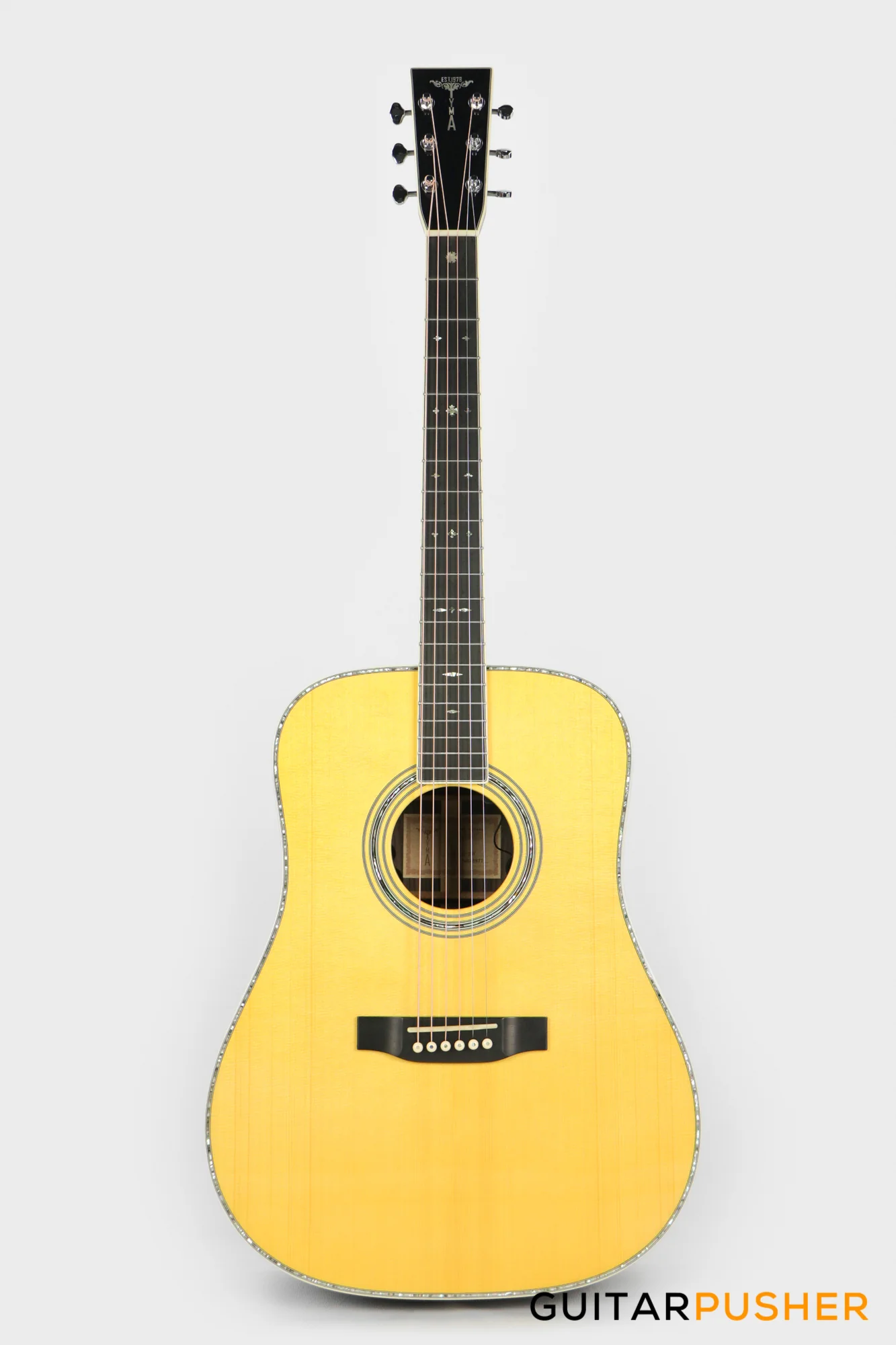 Tyma TD-28VE All-Solid Wood Sitka Spruce Top Indian Rosewood Dreadnought Acoustic-Electric Guitar with Fishman USA Elipse Matrix Pickup System & Case - Image 2