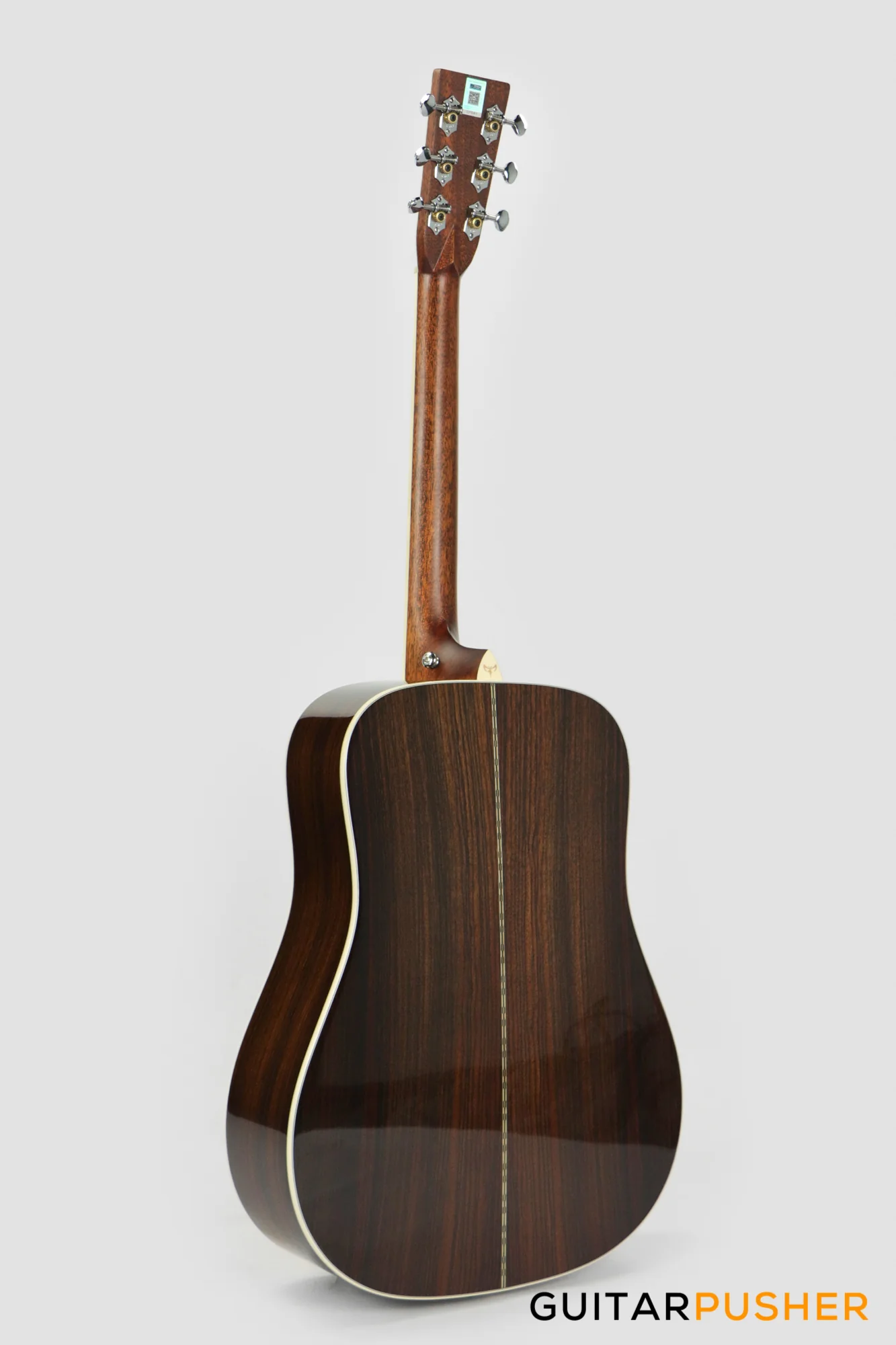 Tyma TD-28VE All-Solid Wood Sitka Spruce Top Indian Rosewood Dreadnought Acoustic-Electric Guitar with Fishman USA Elipse Matrix Pickup System & Case - Image 6