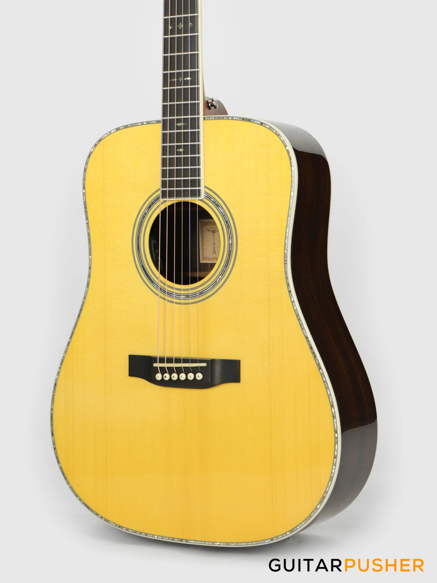 Tyma TD-28VE All-Solid Wood Sitka Spruce Top Indian Rosewood Dreadnought Acoustic-Electric Guitar with Fishman USA Elipse Matrix Pickup System & Case - Image 8