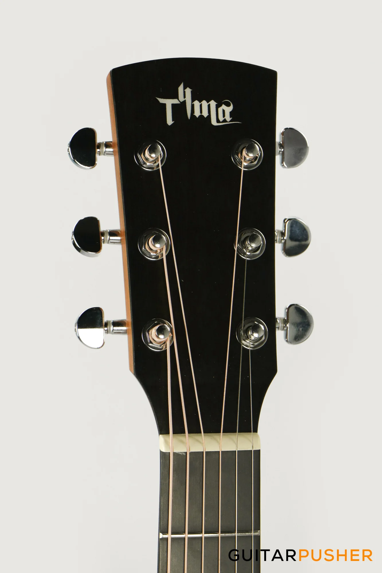 Tyma TD-5CE Solid Sitka Spruce Top Mahogany Dreadnought Acoustic-Electric Guitar with OS1 Pickup - Image 7