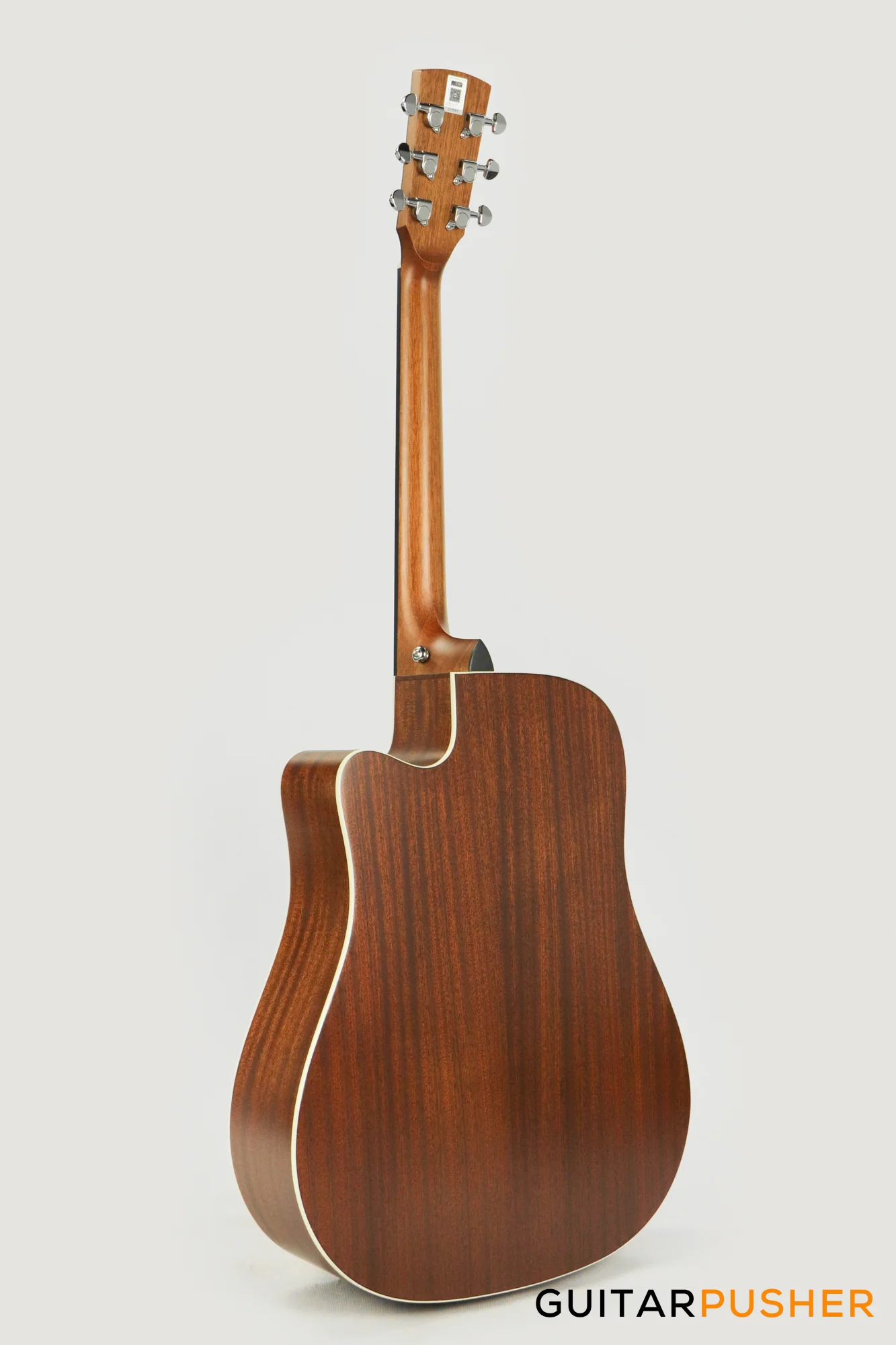 Tyma TD-5CE Solid Sitka Spruce Top Mahogany Dreadnought Acoustic-Electric Guitar with OS1 Pickup - Image 8