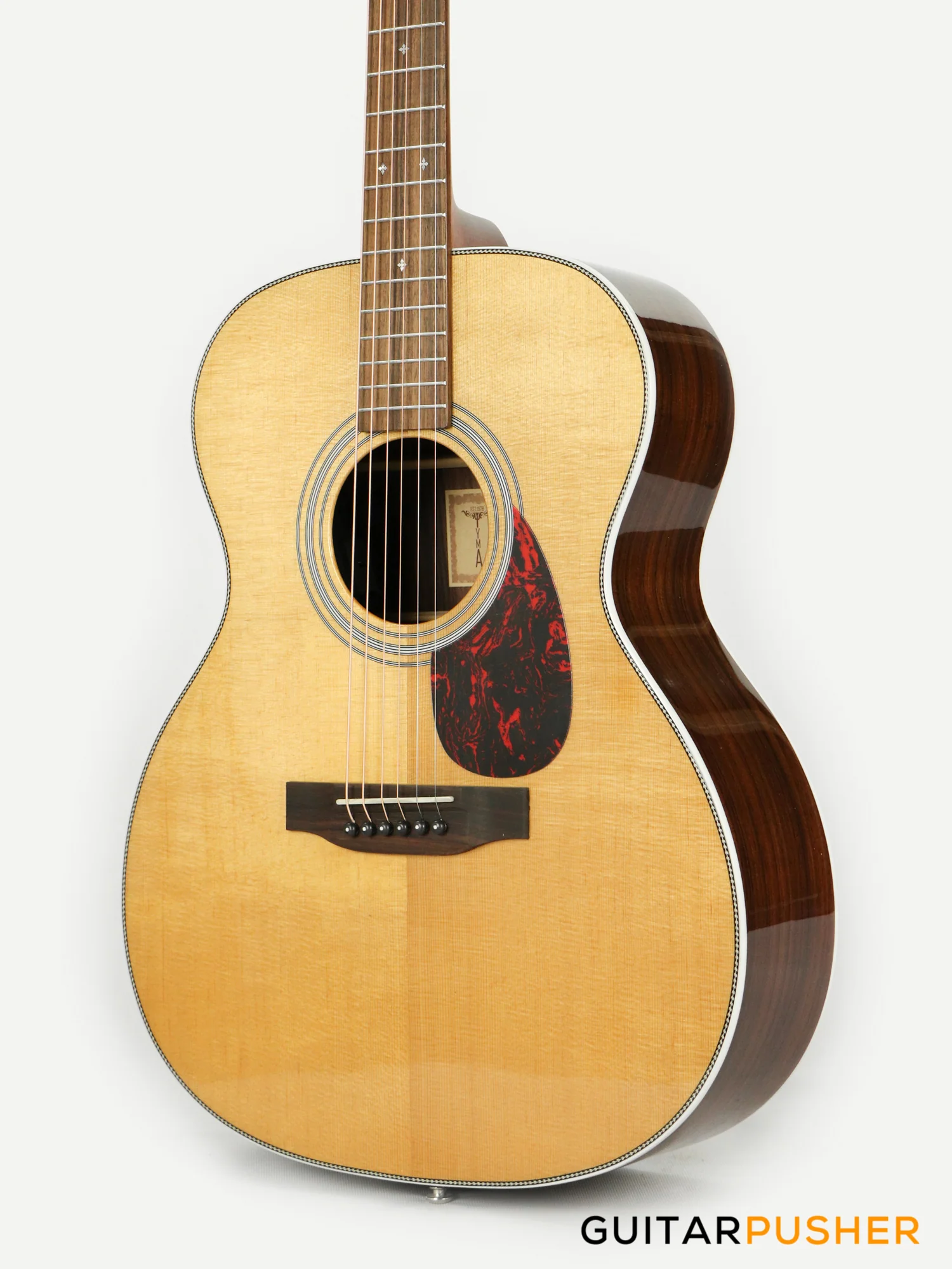 Tyma TF-12 Solid Sitka Spruce Top Indian Rosewood OM Acoustic Guitar - Image 10