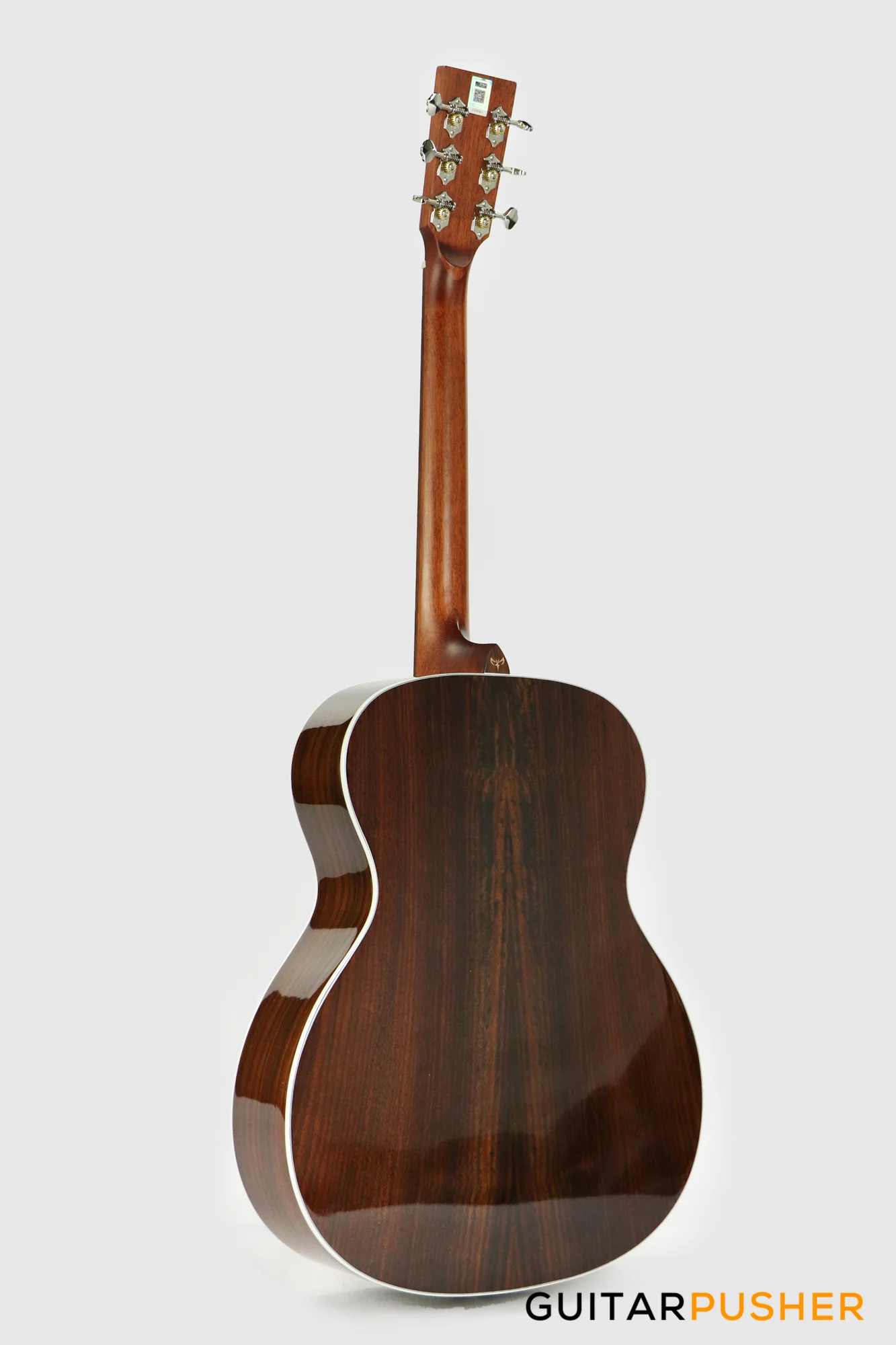 Tyma TF-12 Solid Sitka Spruce Top Indian Rosewood OM Acoustic Guitar - Image 7