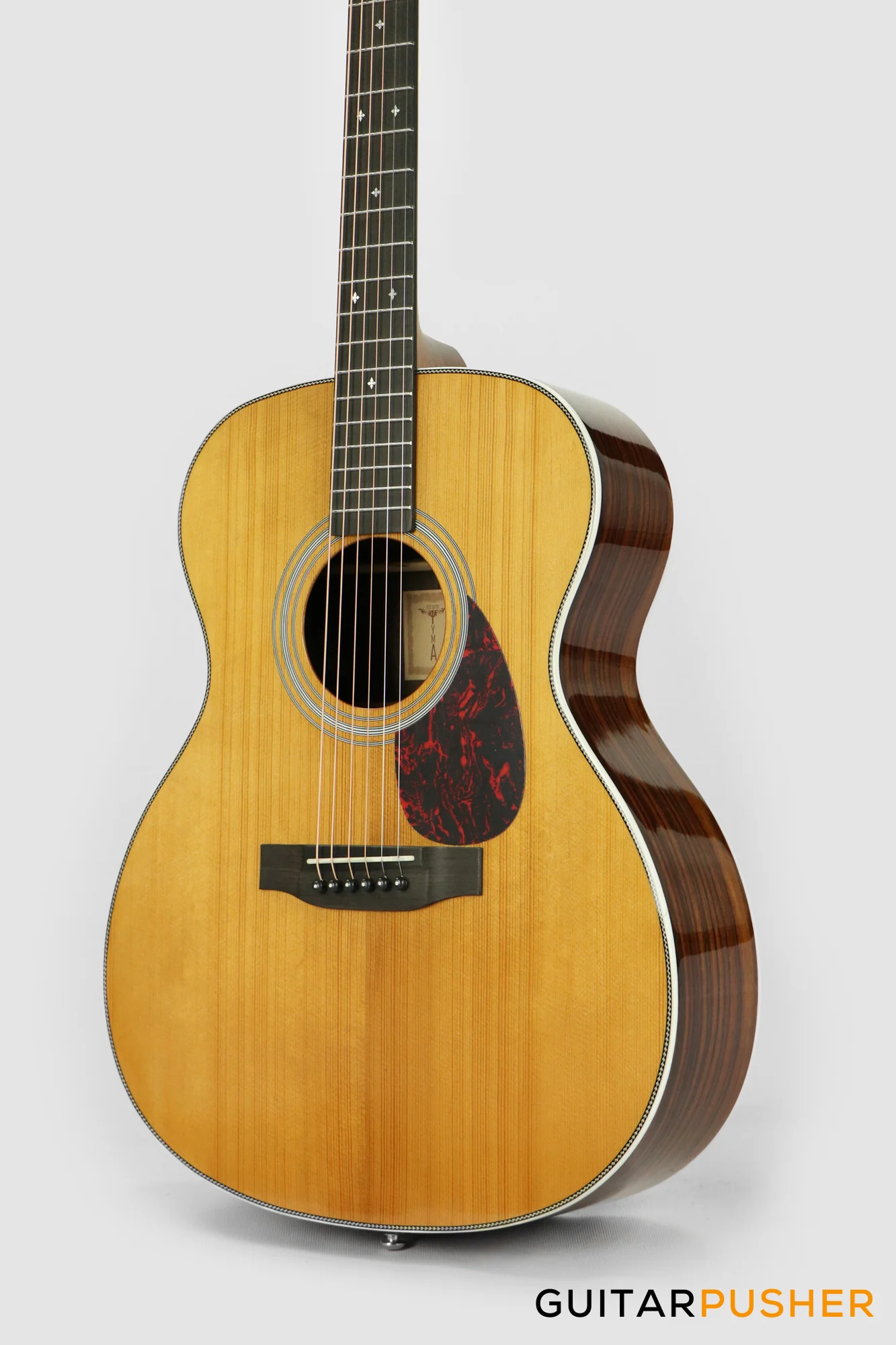 Tyma TF-12E Solid Sitka Spruce Top Indian Rosewood OM Acoustic-Electric Guitar - Image 10