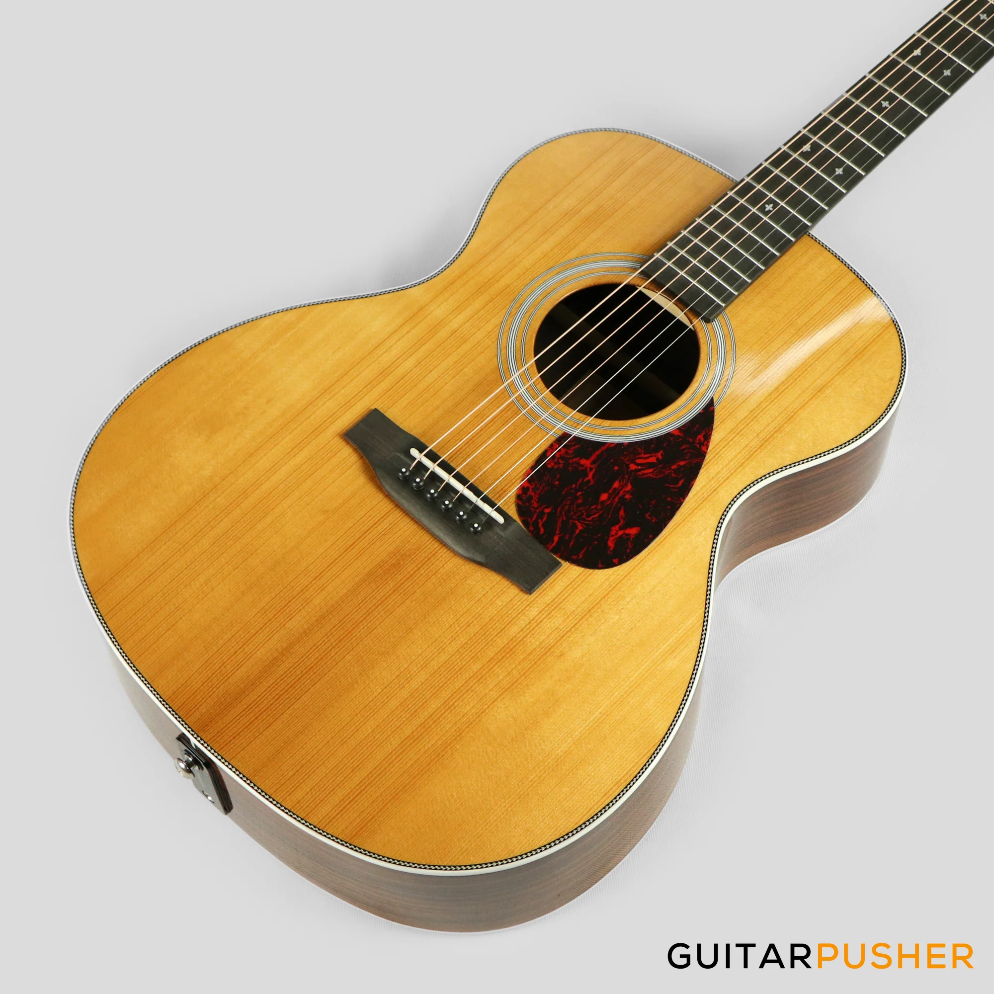 Tyma TF-12E Solid Sitka Spruce Top Indian Rosewood OM Acoustic-Electric Guitar - Image 13