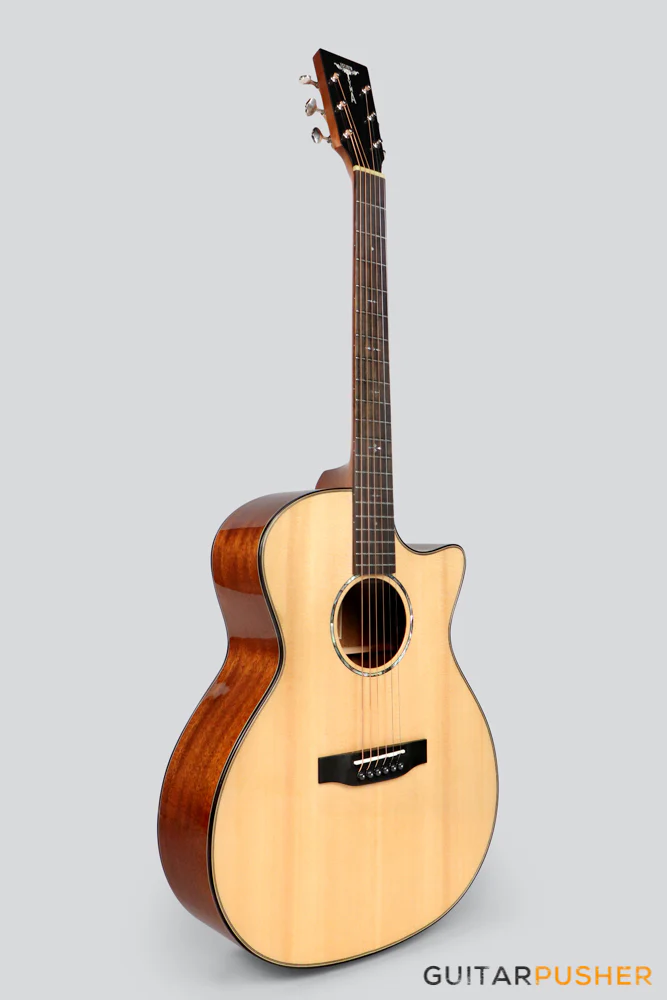 Tyma TG-10 Solid Sitka Spruce Top African Peach Core Grand Auditorium Acoustic Guitar - Image 2