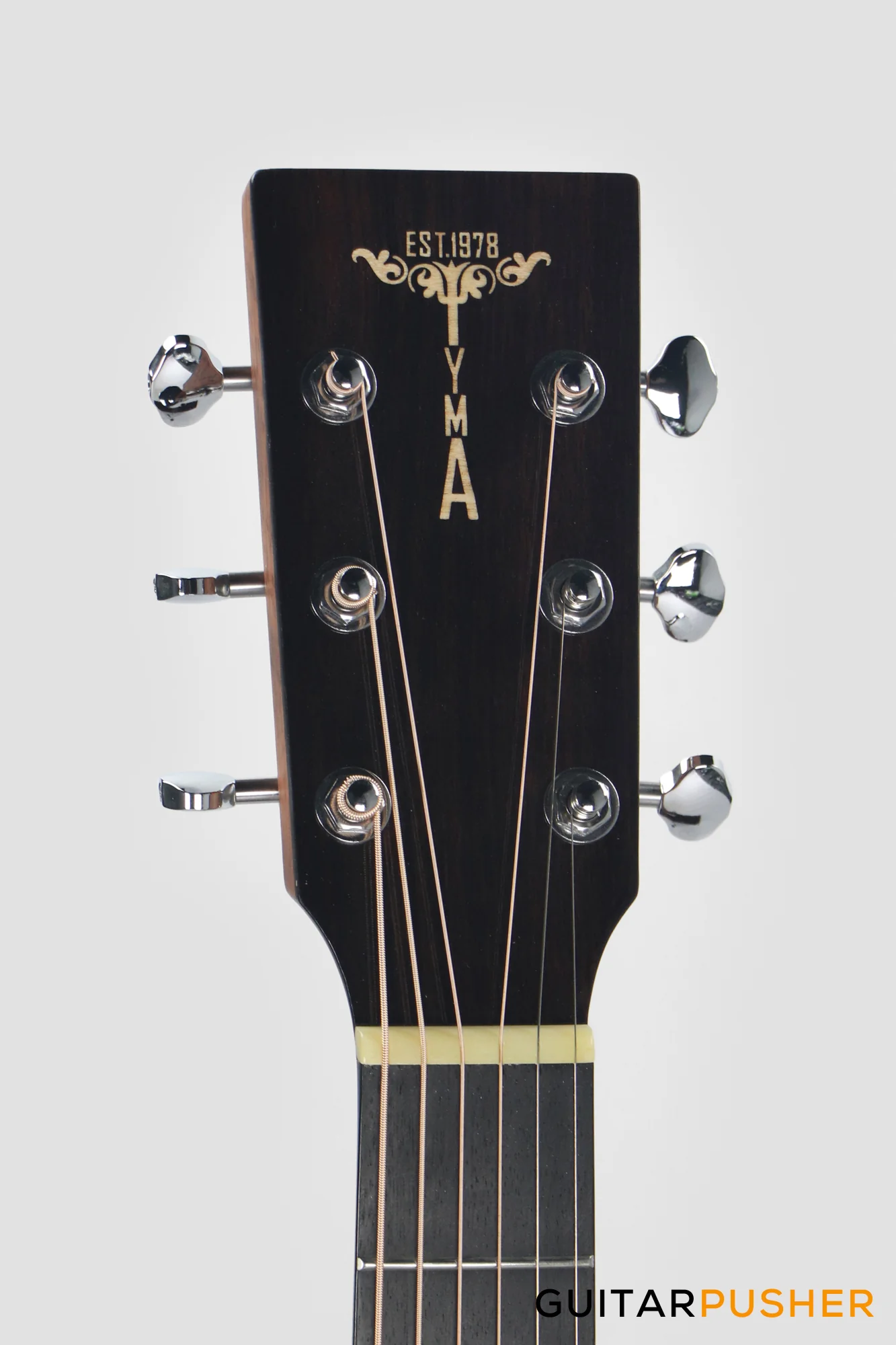 Tyma TG-15E Solid Sitka Spruce Top Grand Auditorium Acoustic-Electric Guitar with T-200 MAX preamp and Hard Case - Image 6