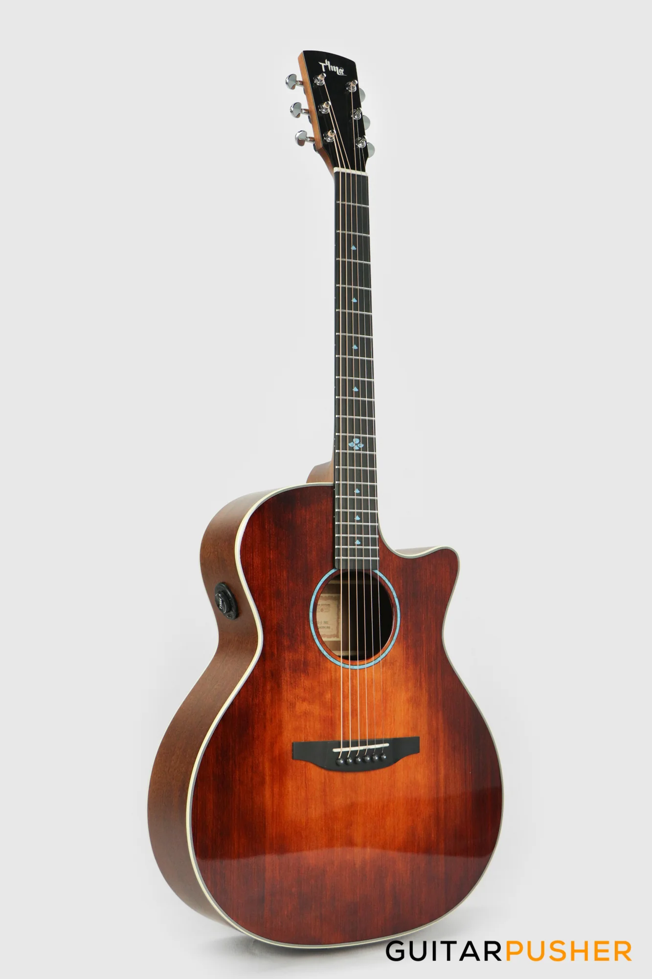 Tyma TG-5 BRSE Sitka Spruce Top Mahogany Auditorium Acoustic-Electric Guitar with OS1 Pickup - Image 4