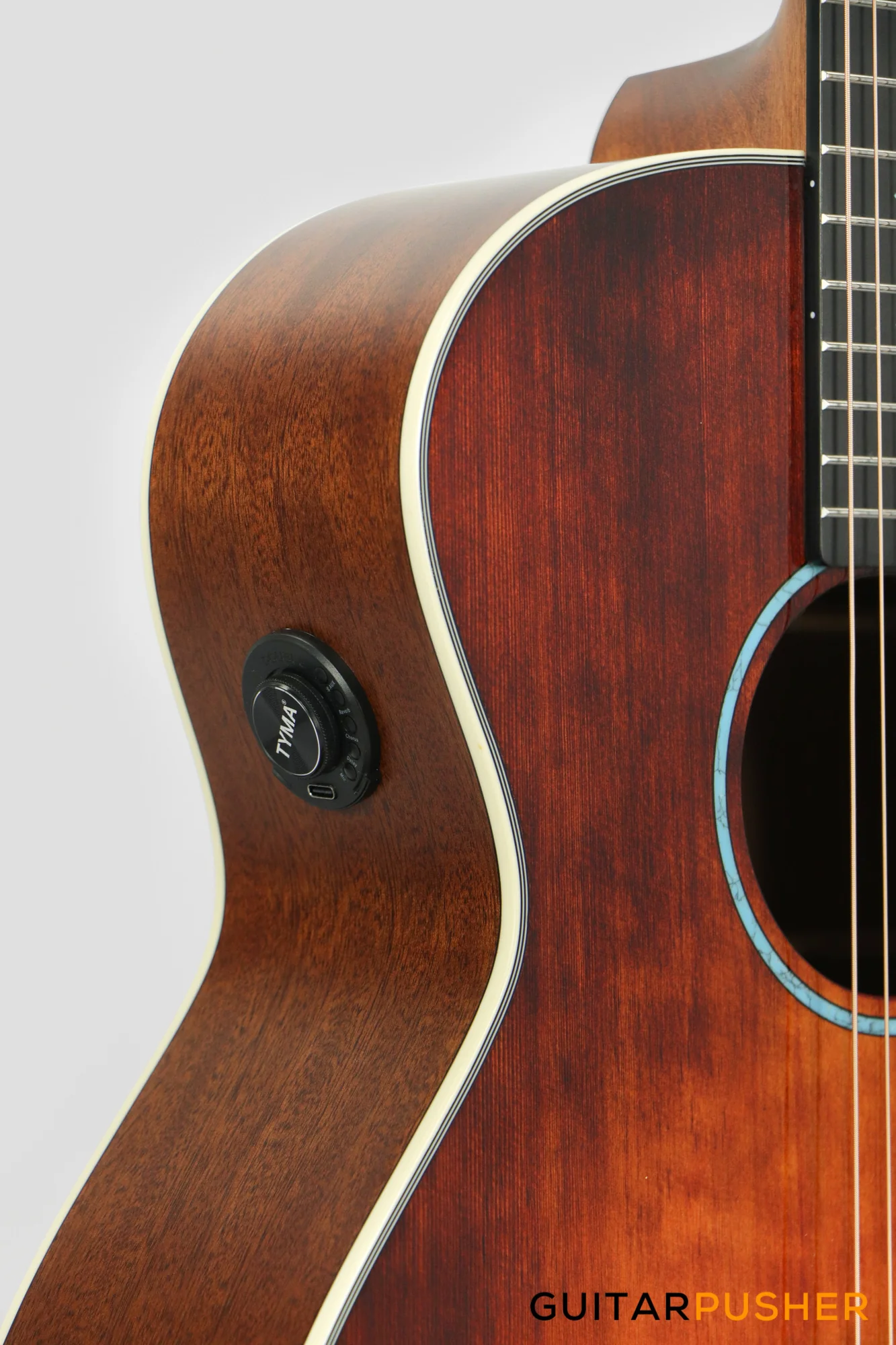 Tyma TG-5 BRSE Sitka Spruce Top Mahogany Auditorium Acoustic-Electric Guitar with OS1 Pickup - Image 7