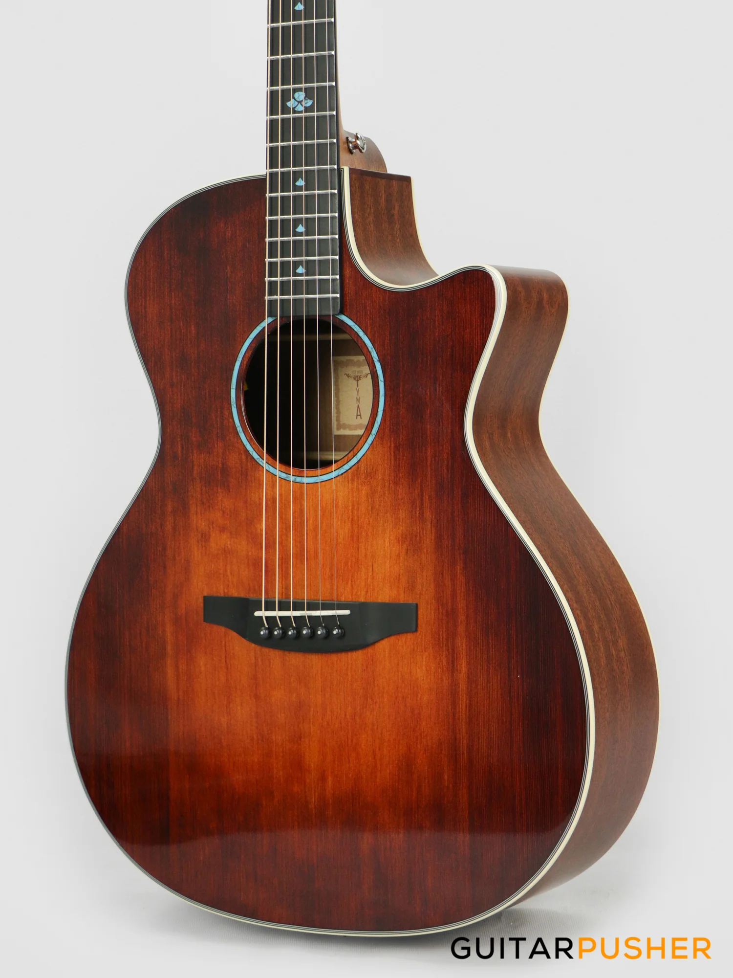Tyma TG-5 BRSE Sitka Spruce Top Mahogany Auditorium Acoustic-Electric Guitar with OS1 Pickup - Image 9