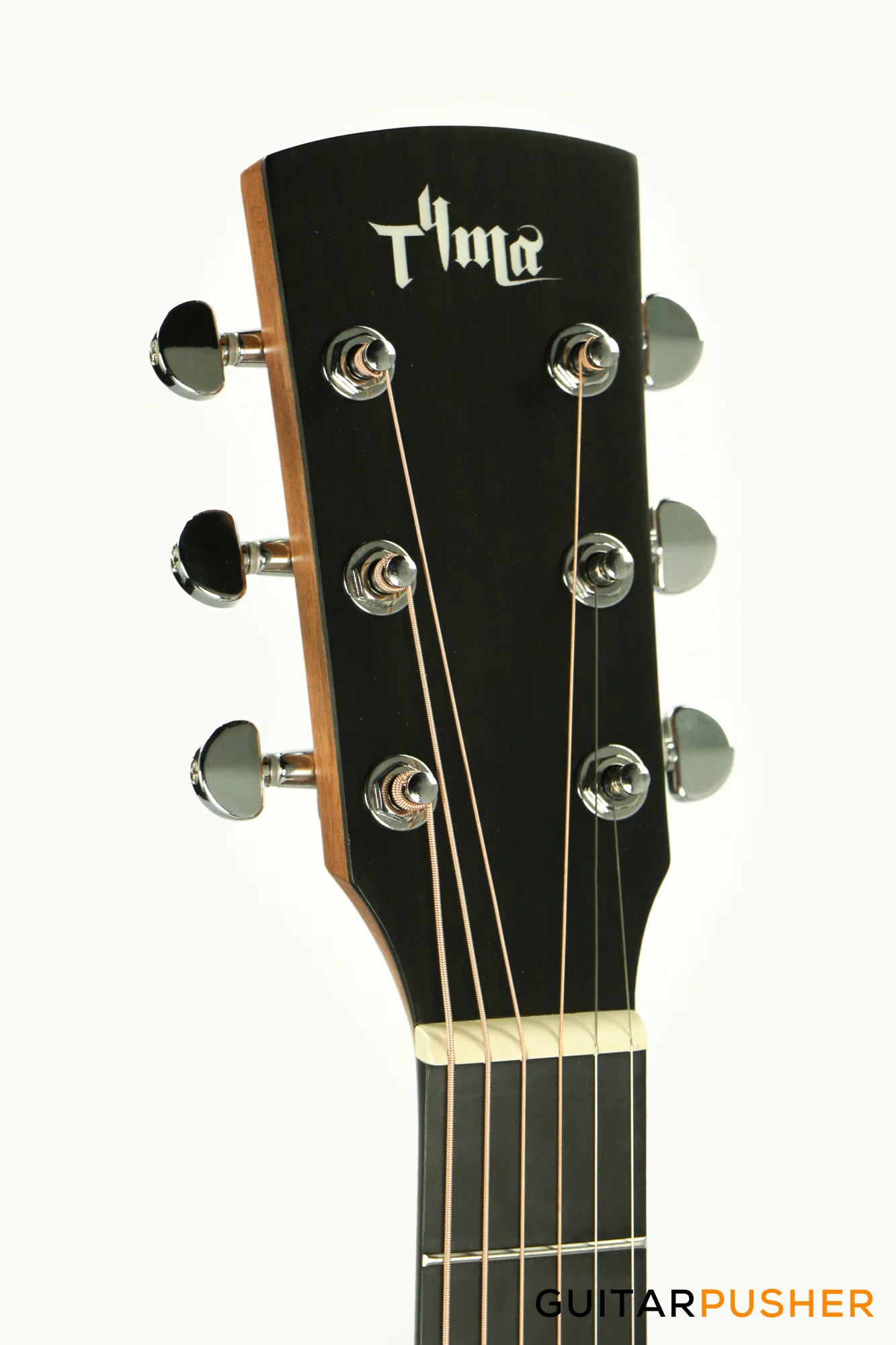 Tyma TG-5E Solid Sitka Spruce Top Mahogany Auditorium Acoustic-Electric Guitar with OS1 Pickup - Image 6