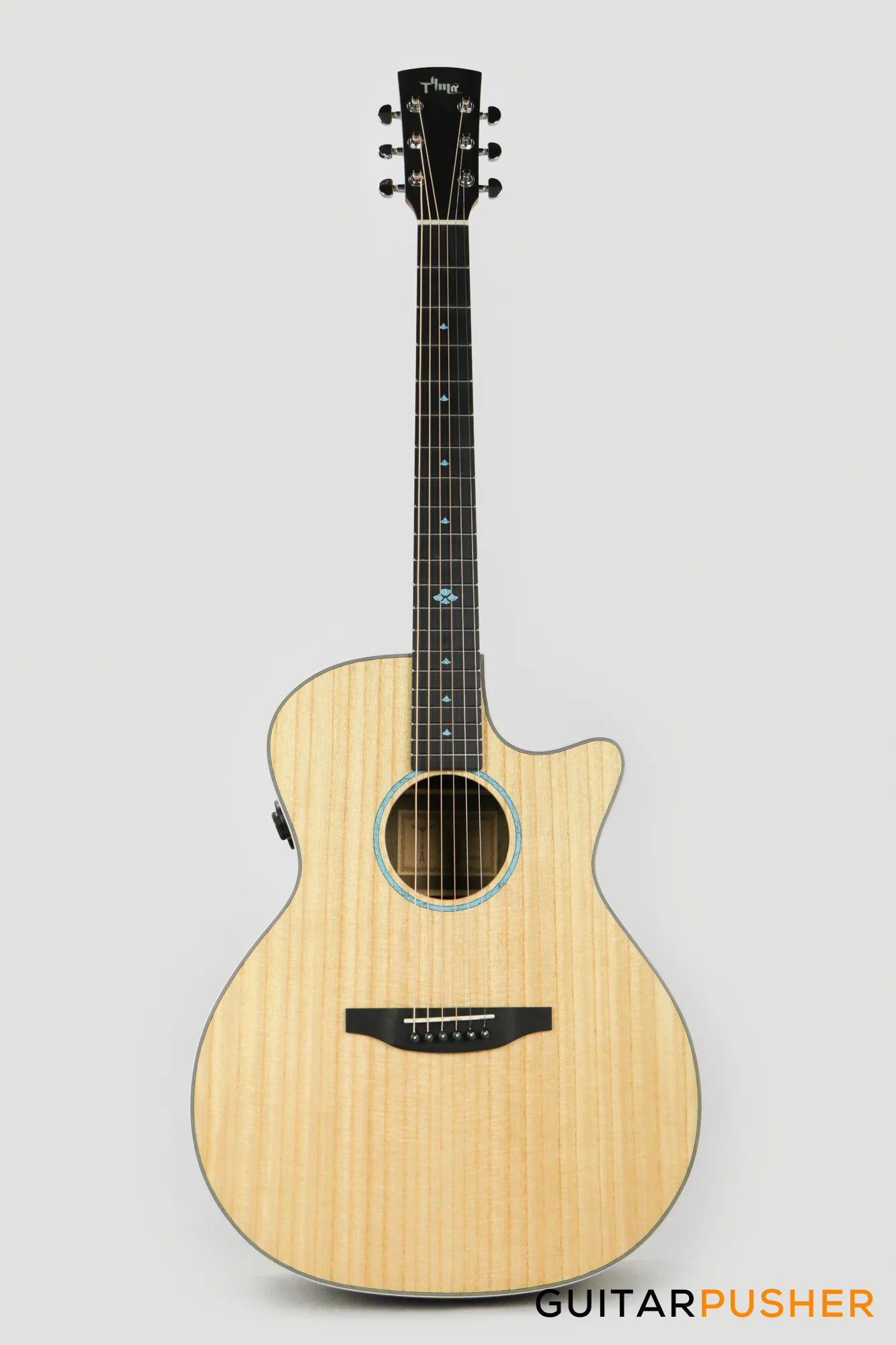 Tyma TG-5PE Paulownia Top Mahogany Auditorium Acoustic-Electric Guitar with OS1 Pickup - Image 2