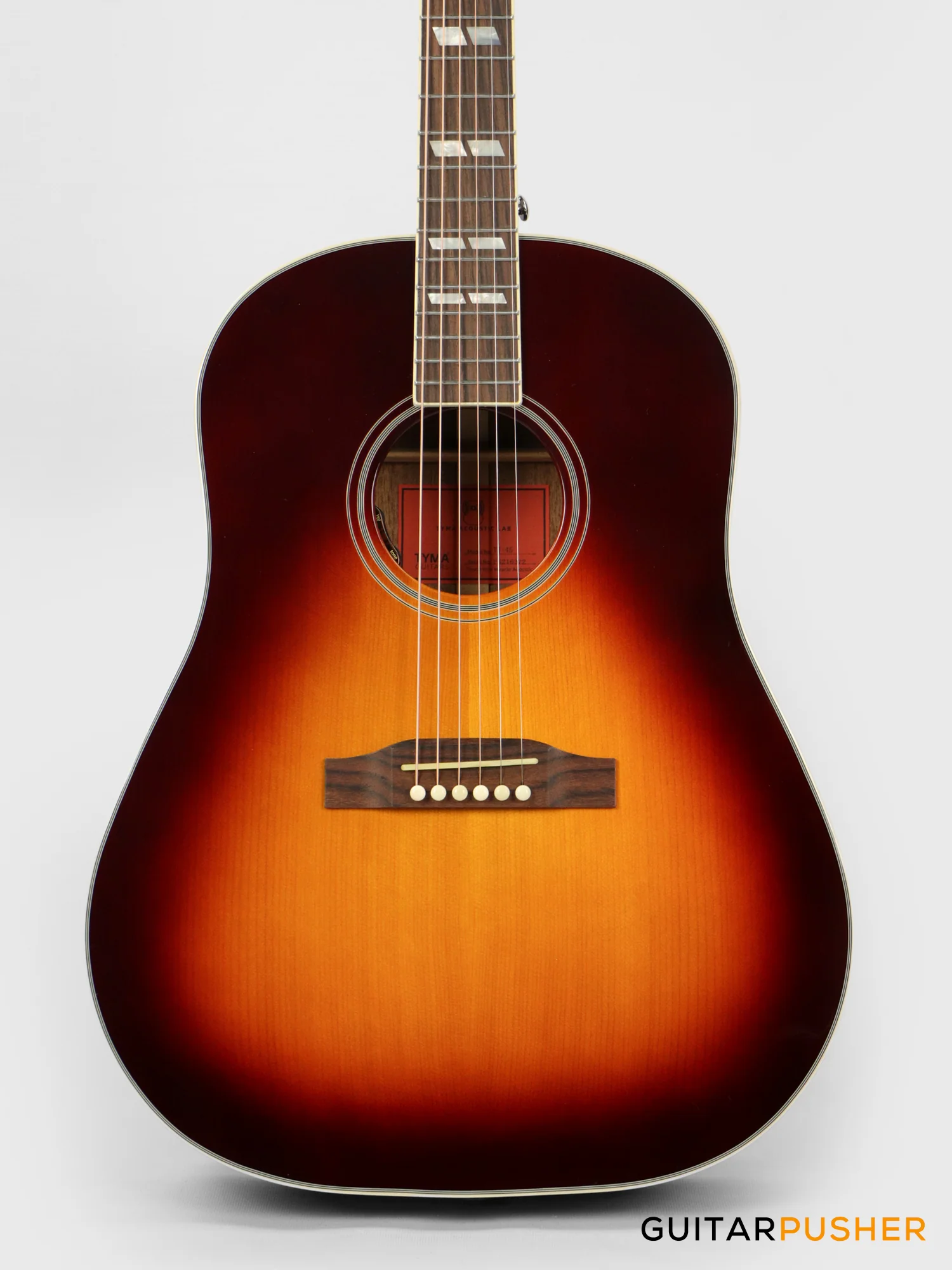 Tyma TJ-45 All-Solid Wood Sitka Spruce/Mahogany Slope-Shoulder Dreadnought Acoustic-Electric Guitar (w/ L.R. Baggs VTC) Vintage Sunburst