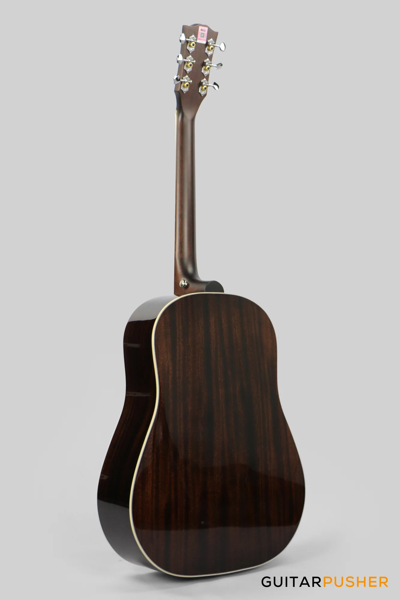 Tyma TJ-45 All-Solid Wood Sitka Spruce/Mahogany Slope-Shoulder Dreadnought Acoustic-Electric Guitar (w/ L.R. Baggs VTC) Vintage Sunburst - Image 6