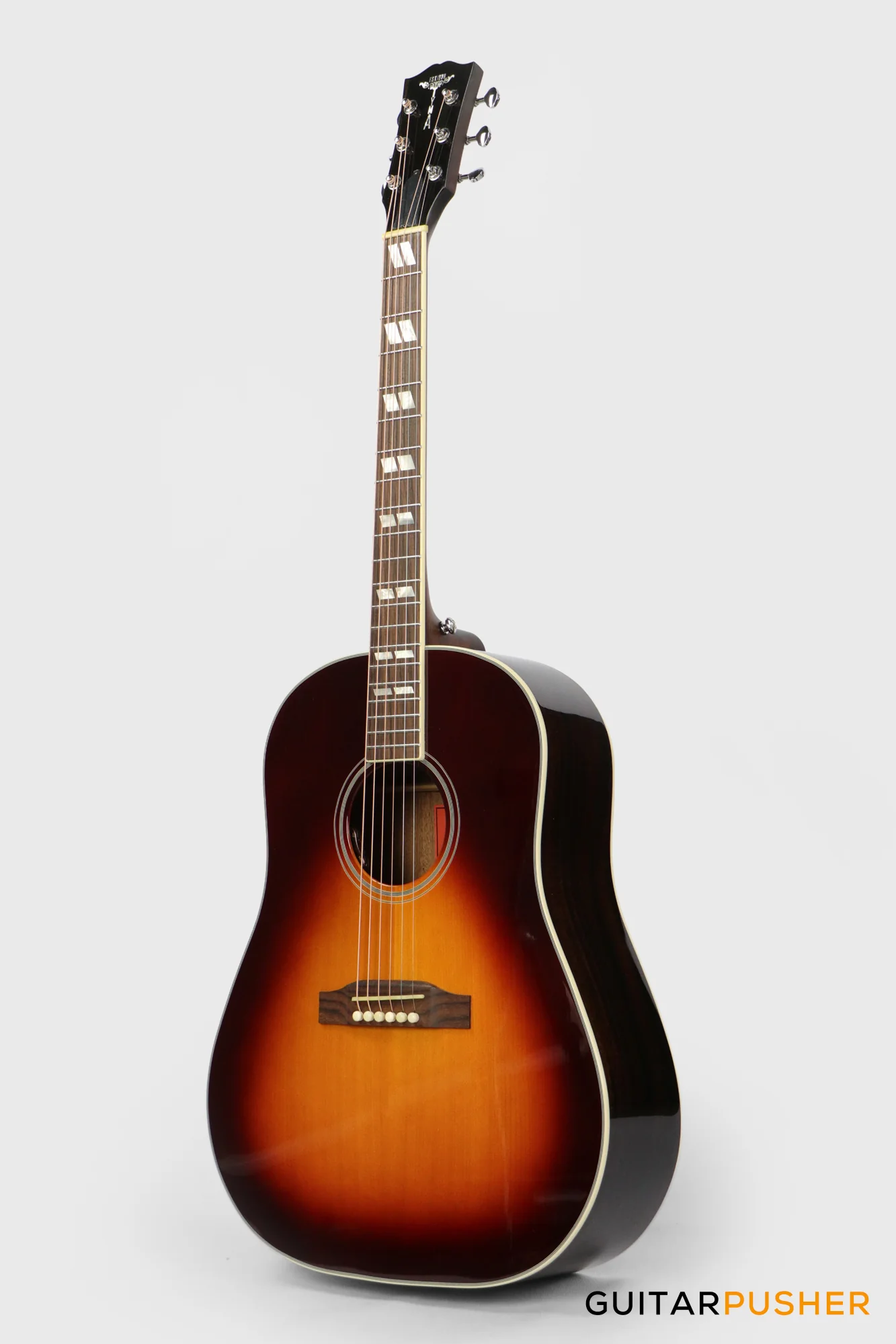 Tyma TJ-45 All-Solid Wood Sitka Spruce/Mahogany Slope-Shoulder Dreadnought Acoustic-Electric Guitar (w/ L.R. Baggs VTC) Vintage Sunburst - Image 7