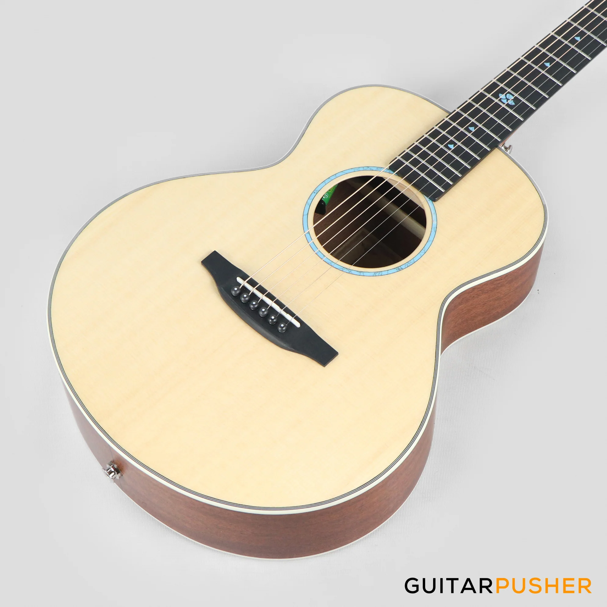 Tyma TS-5E Sitka Spruce Top Sapele Travel Size Acoustic-Electric Guitar with OS1 Pickup - Image 10