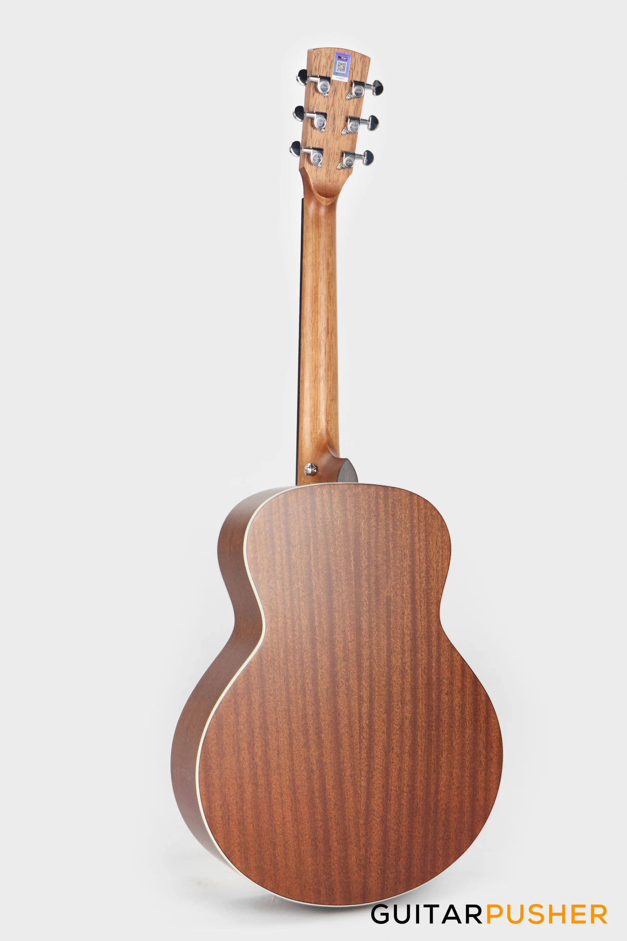 Tyma TS-5E Sitka Spruce Top Sapele Travel Size Acoustic-Electric Guitar with OS1 Pickup - Image 6