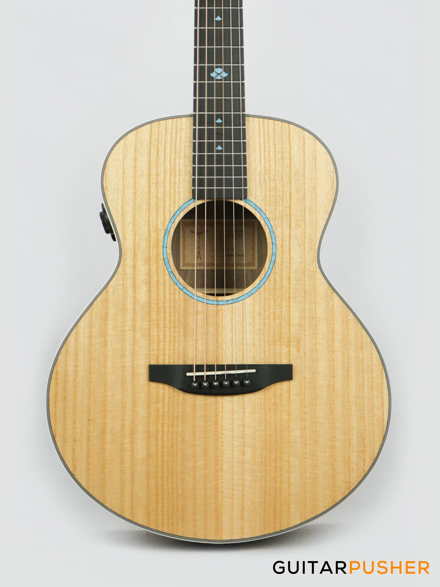 Tyma TS-5PE Paulownia Top Sapele Travel Size Acoustic-Electric Guitar with OS1 Pickup