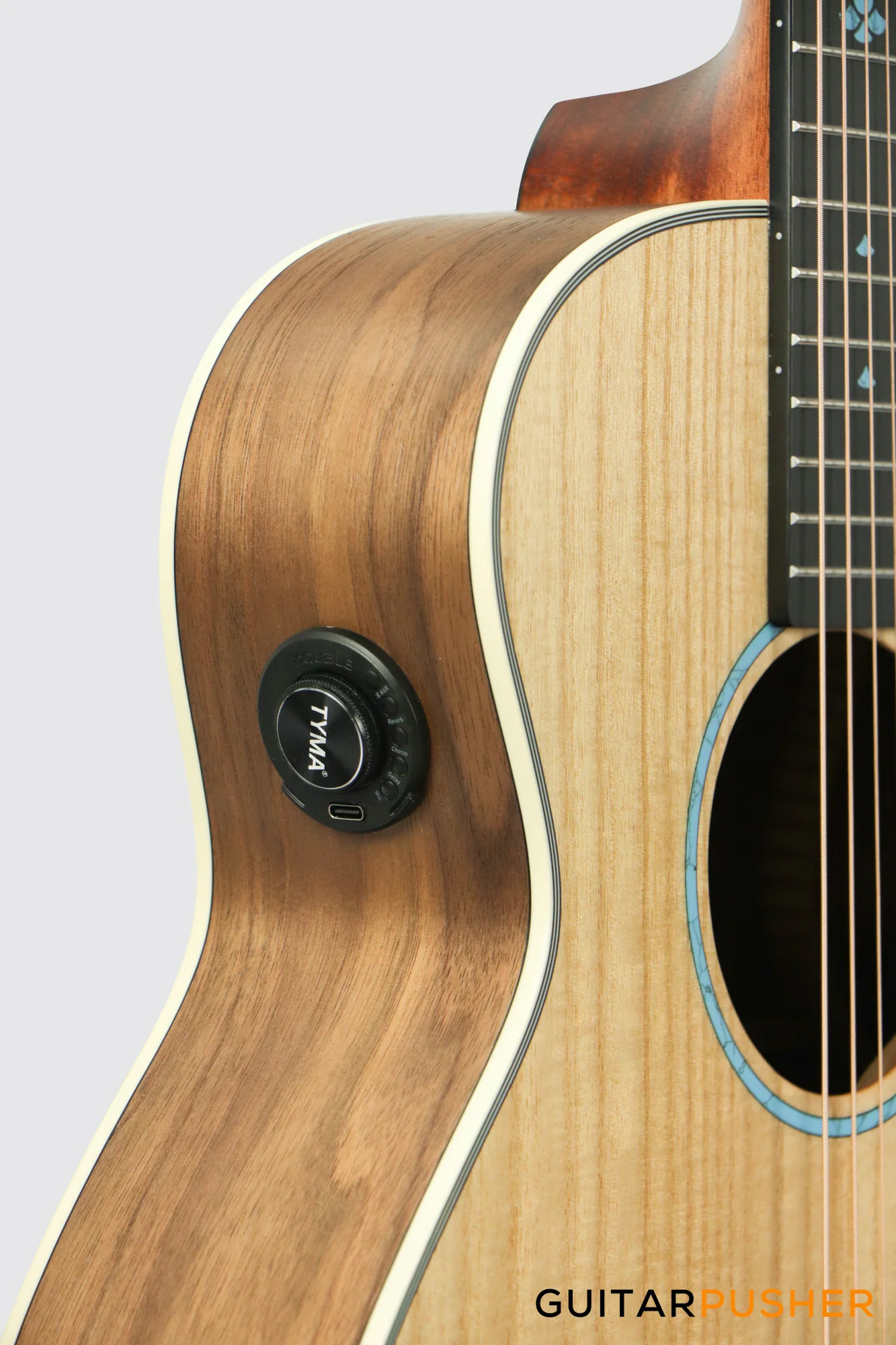 Tyma TS-5PE Paulownia Top Sapele Travel Size Acoustic-Electric Guitar with OS1 Pickup - Image 10