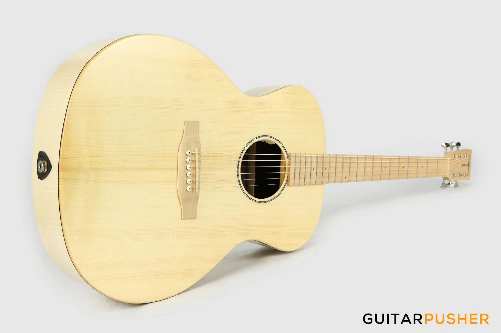 Tyma V-2FME Solid Top Acoustic Guitar Spruce/Maple with Pickup - Image 11