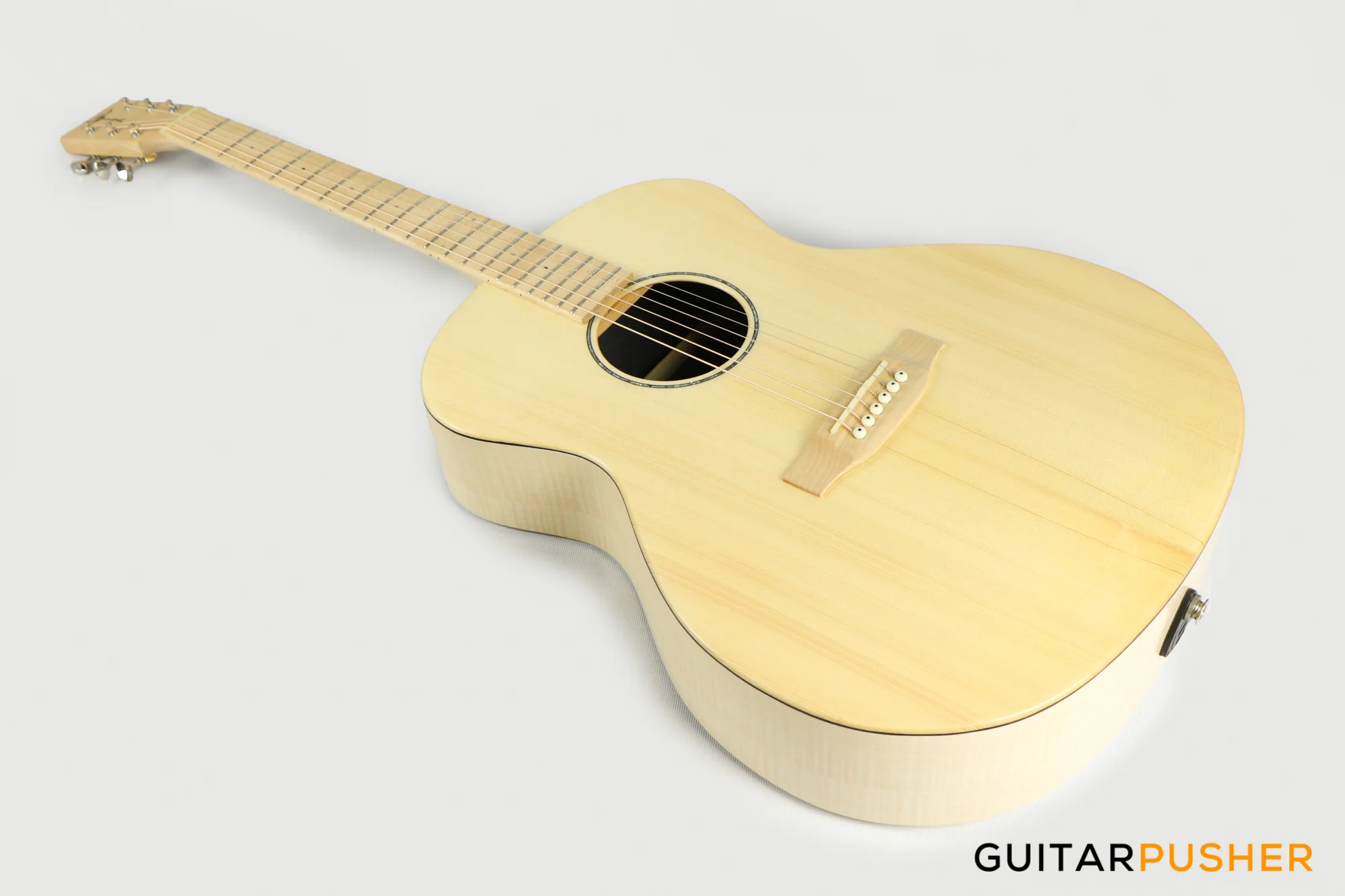 Tyma V-2FME Solid Top Acoustic Guitar Spruce/Maple with Pickup - Image 12