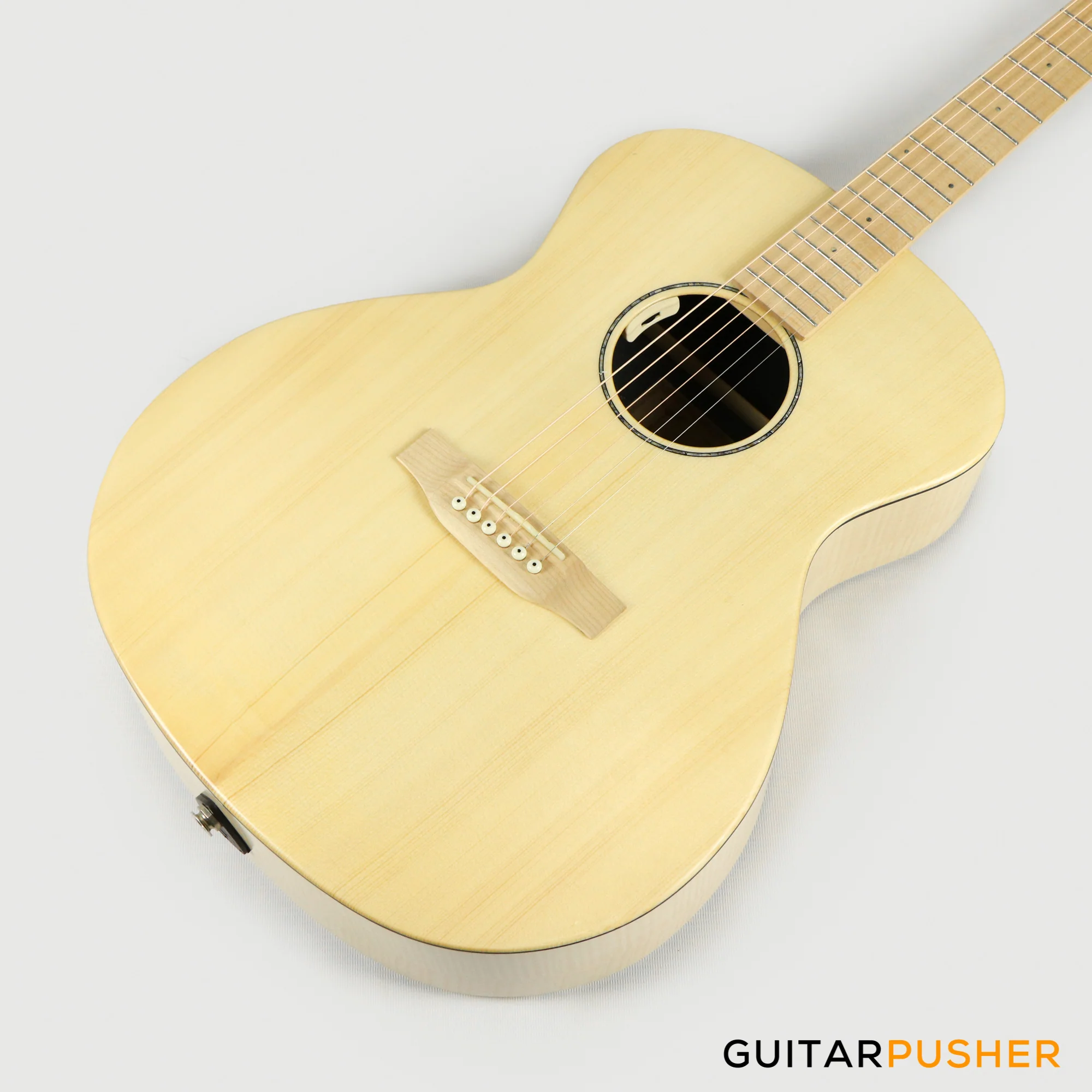 Tyma V-2FME Solid Top Acoustic Guitar Spruce/Maple with Pickup - Image 13