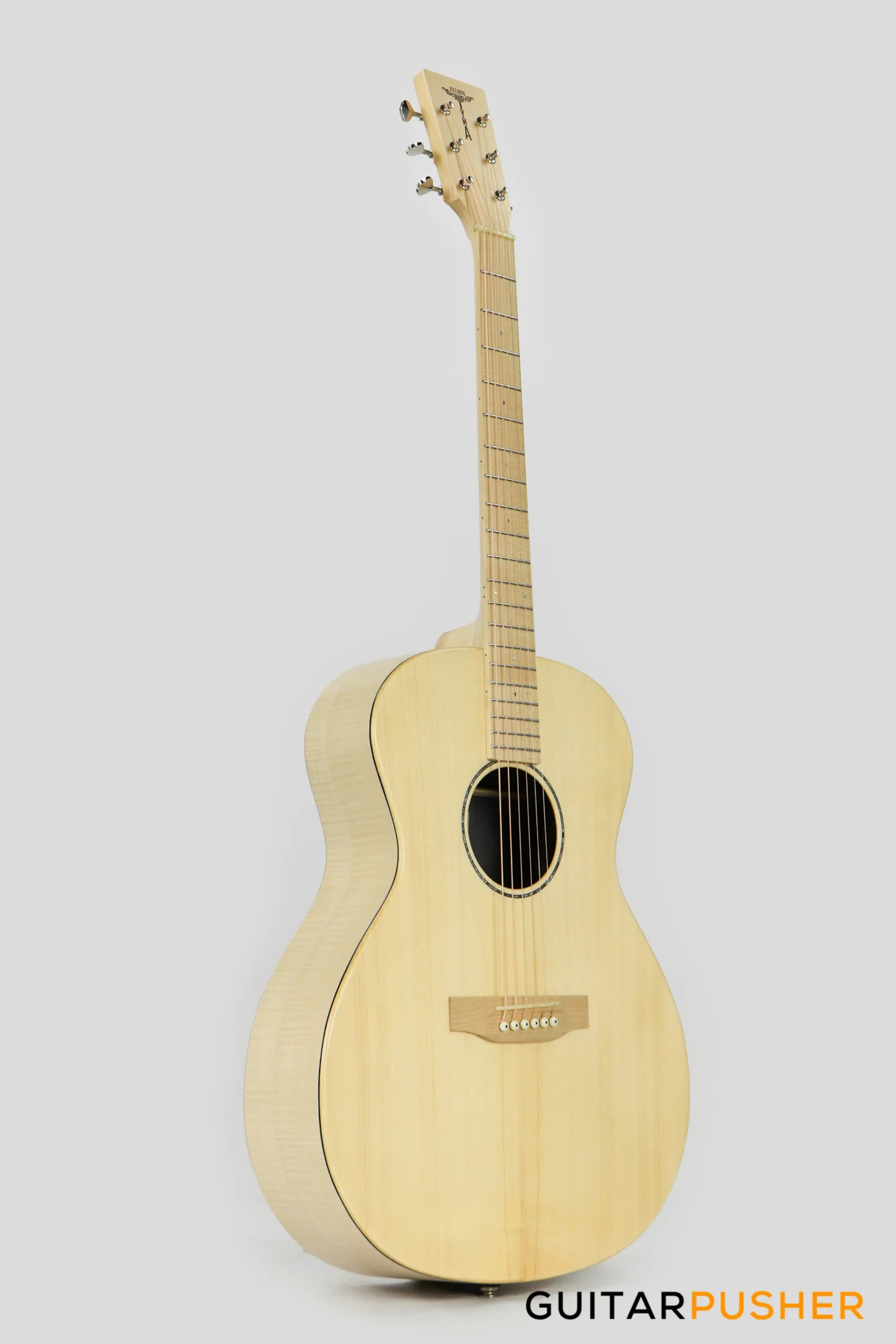 Tyma V-2FME Solid Top Acoustic Guitar Spruce/Maple with Pickup - Image 4