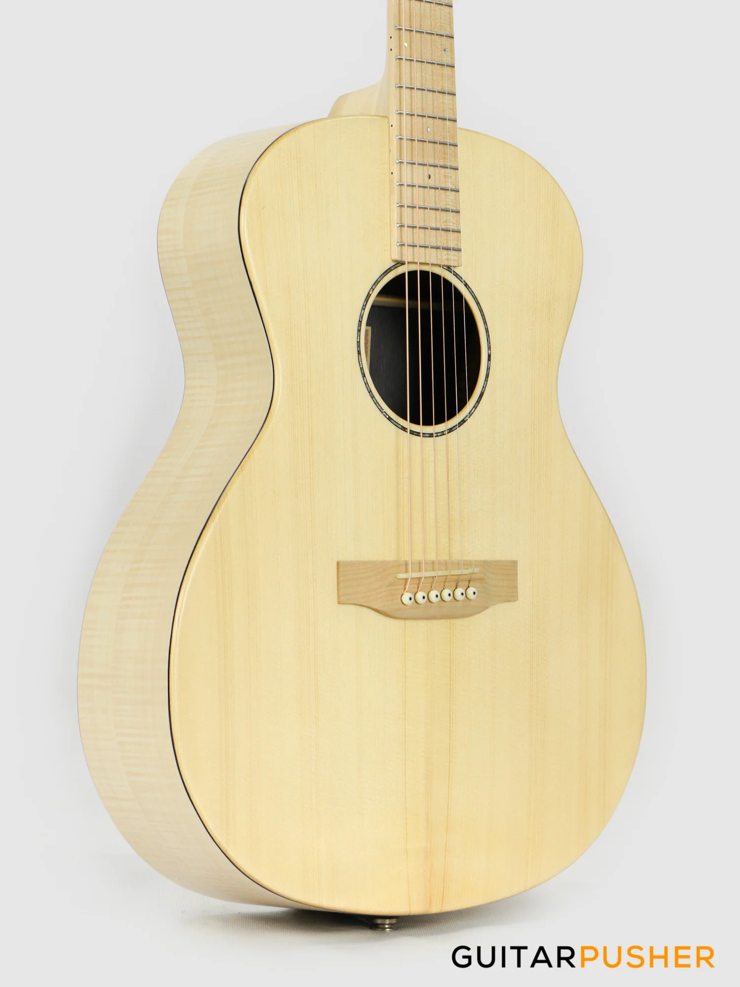 Tyma V-2FME Solid Top Acoustic Guitar Spruce/Maple with Pickup - Image 5