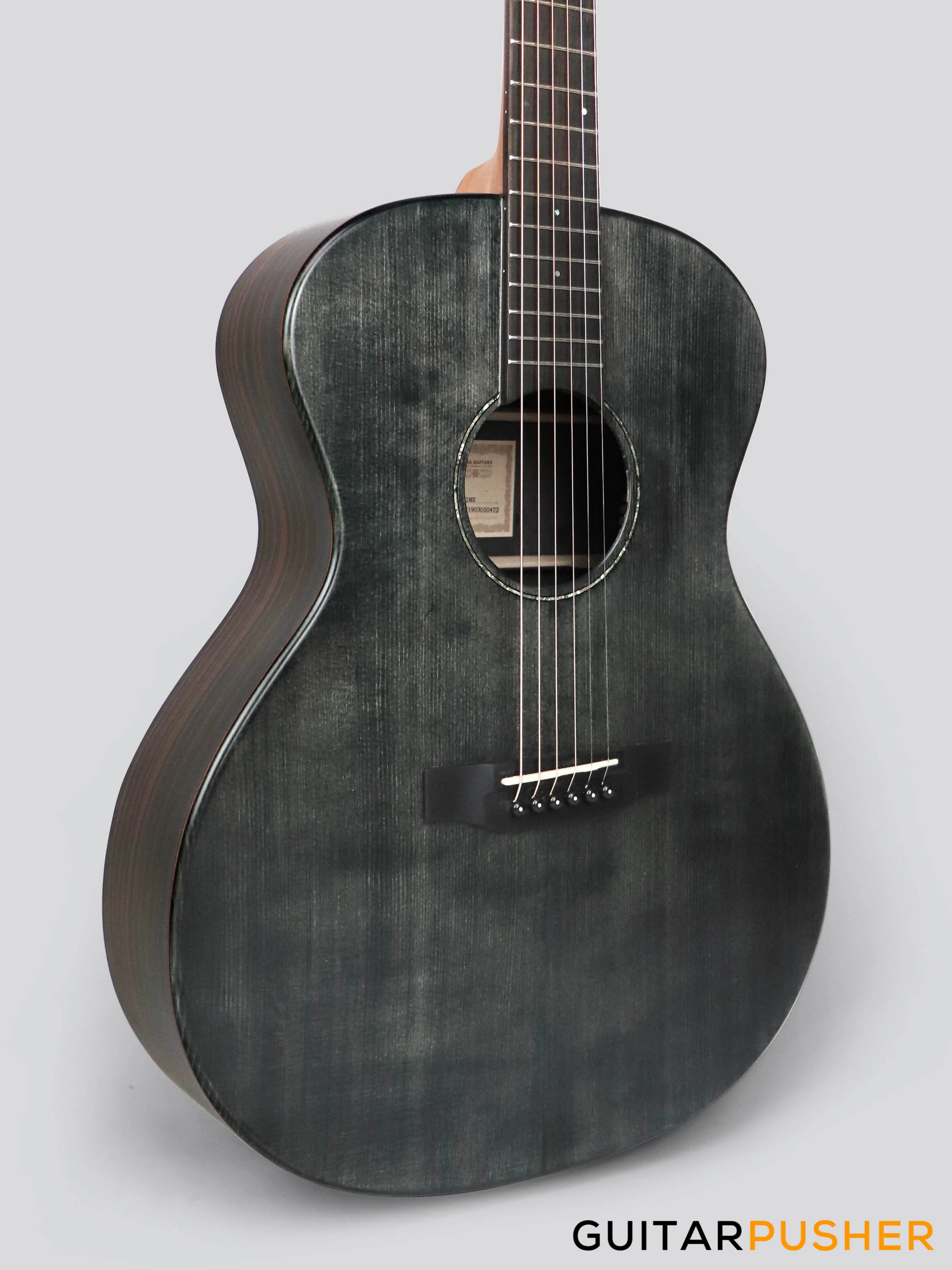 Tyma V-2ME Solid Top Auditorium Acoustic Guitar Spruce/Macassar Ebony with Pickup - Image 6