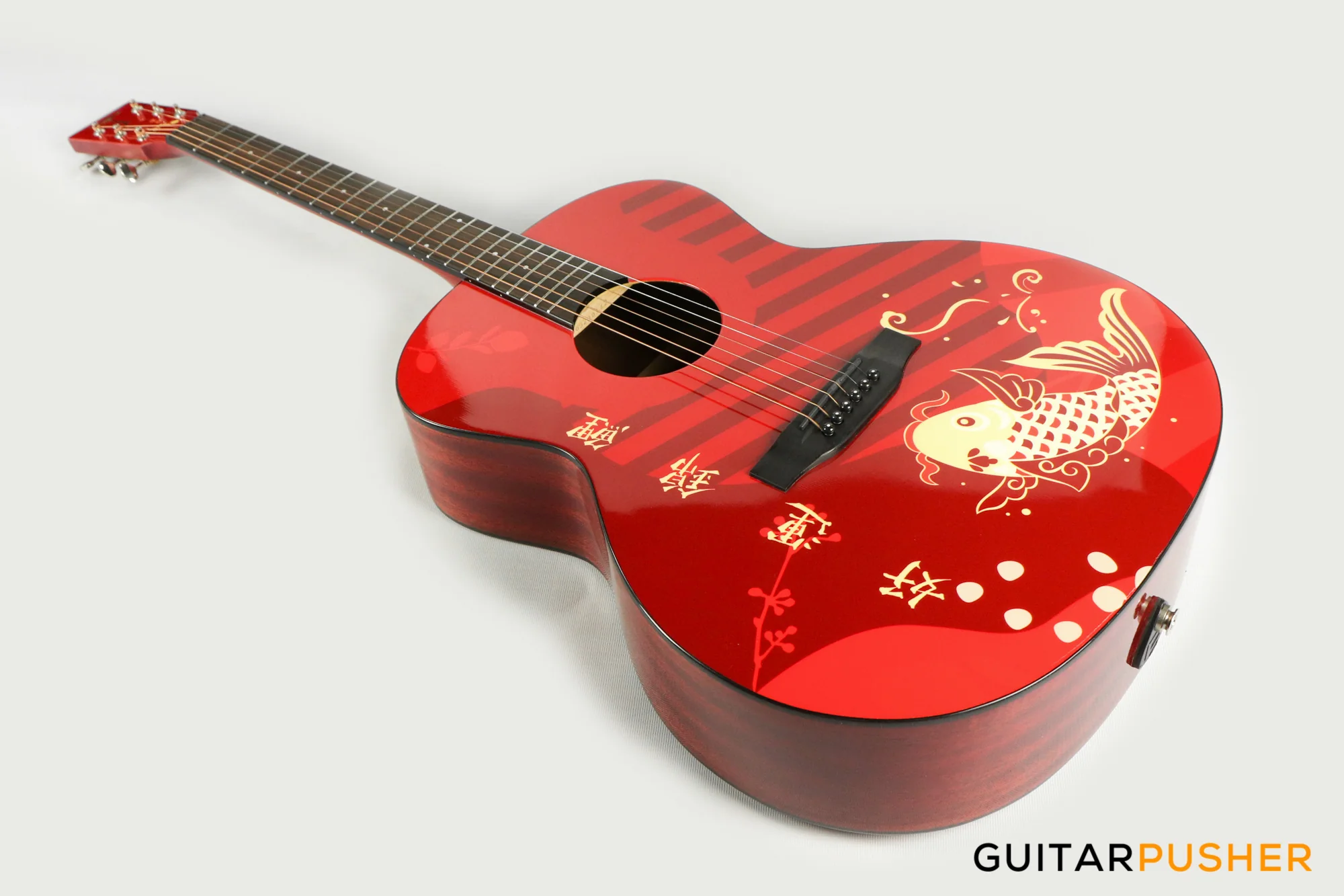 Tyma V-3 Koi Solid Top Auditorium Acoustic Guitar - Image 11