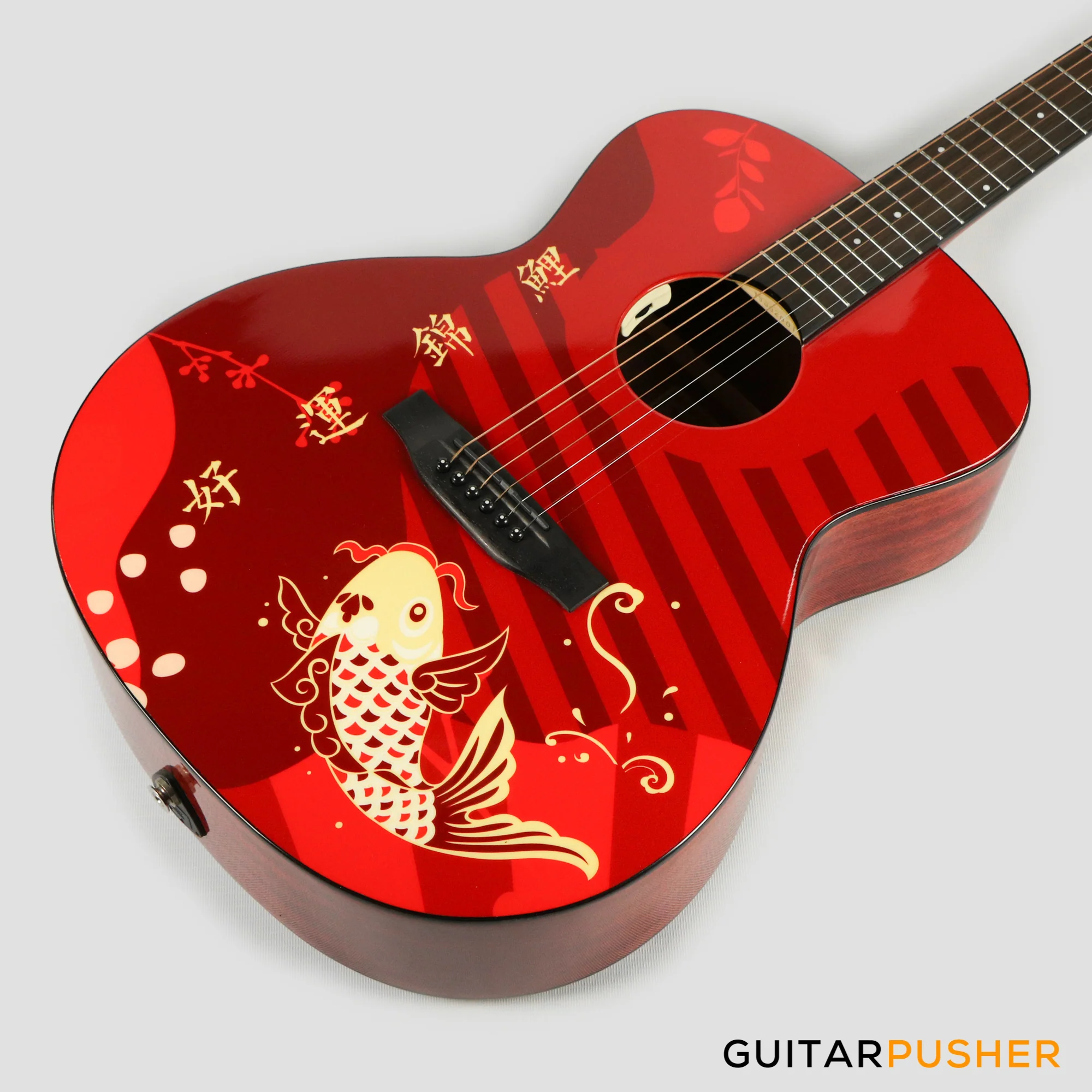 Tyma V-3 Koi Solid Top Auditorium Acoustic Guitar - Image 12