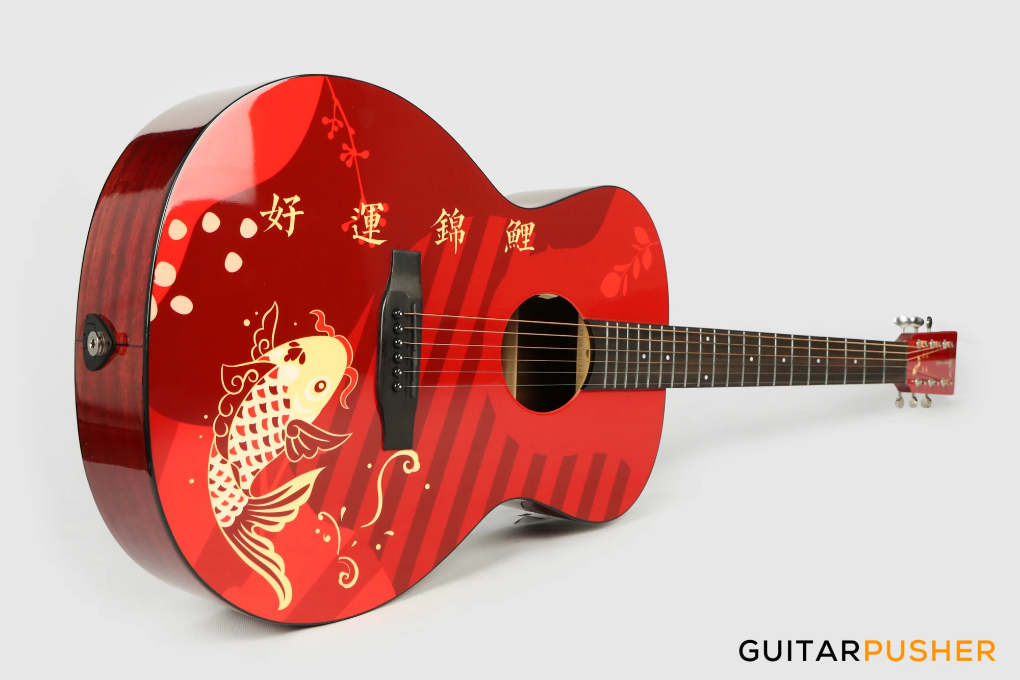 Tyma V-3 Koi Solid Top Auditorium Acoustic Guitar - Image 13