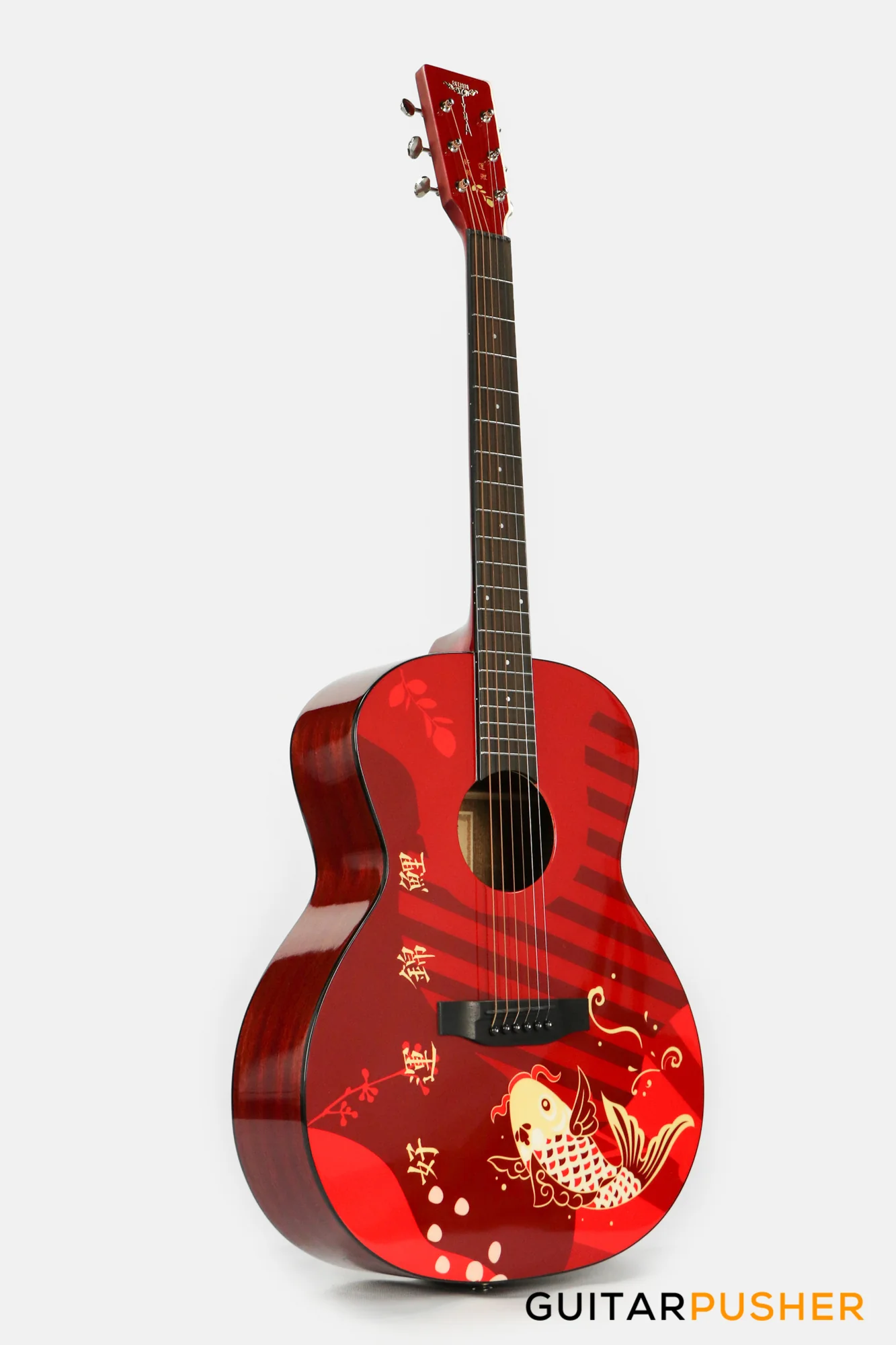 Tyma V-3 Koi Solid Top Auditorium Acoustic Guitar - Image 4
