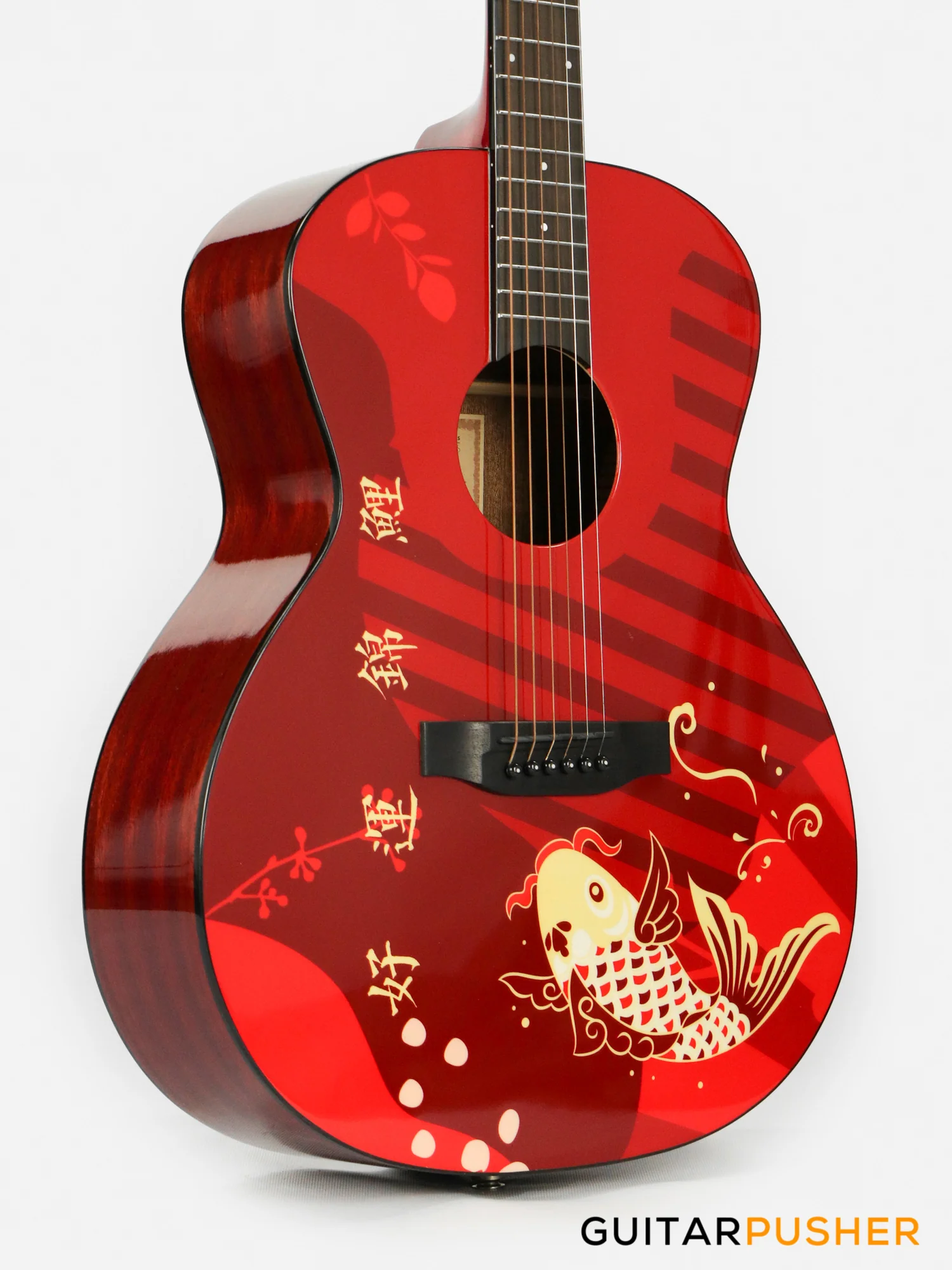 Tyma V-3 Koi Solid Top Auditorium Acoustic Guitar - Image 5