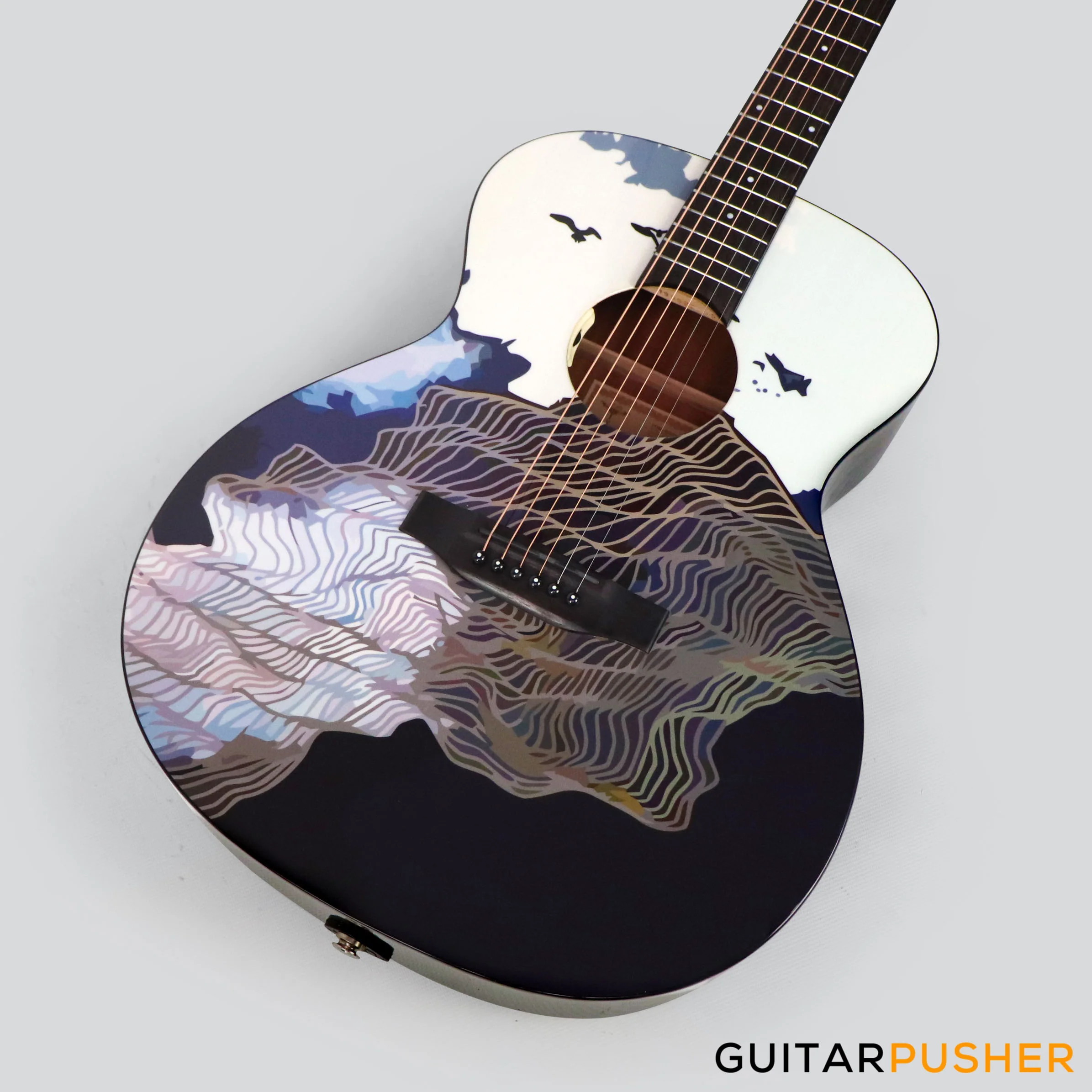 Tyma V-3 Ukiyoe Solid Top Auditorium Acoustic Guitar - Image 9