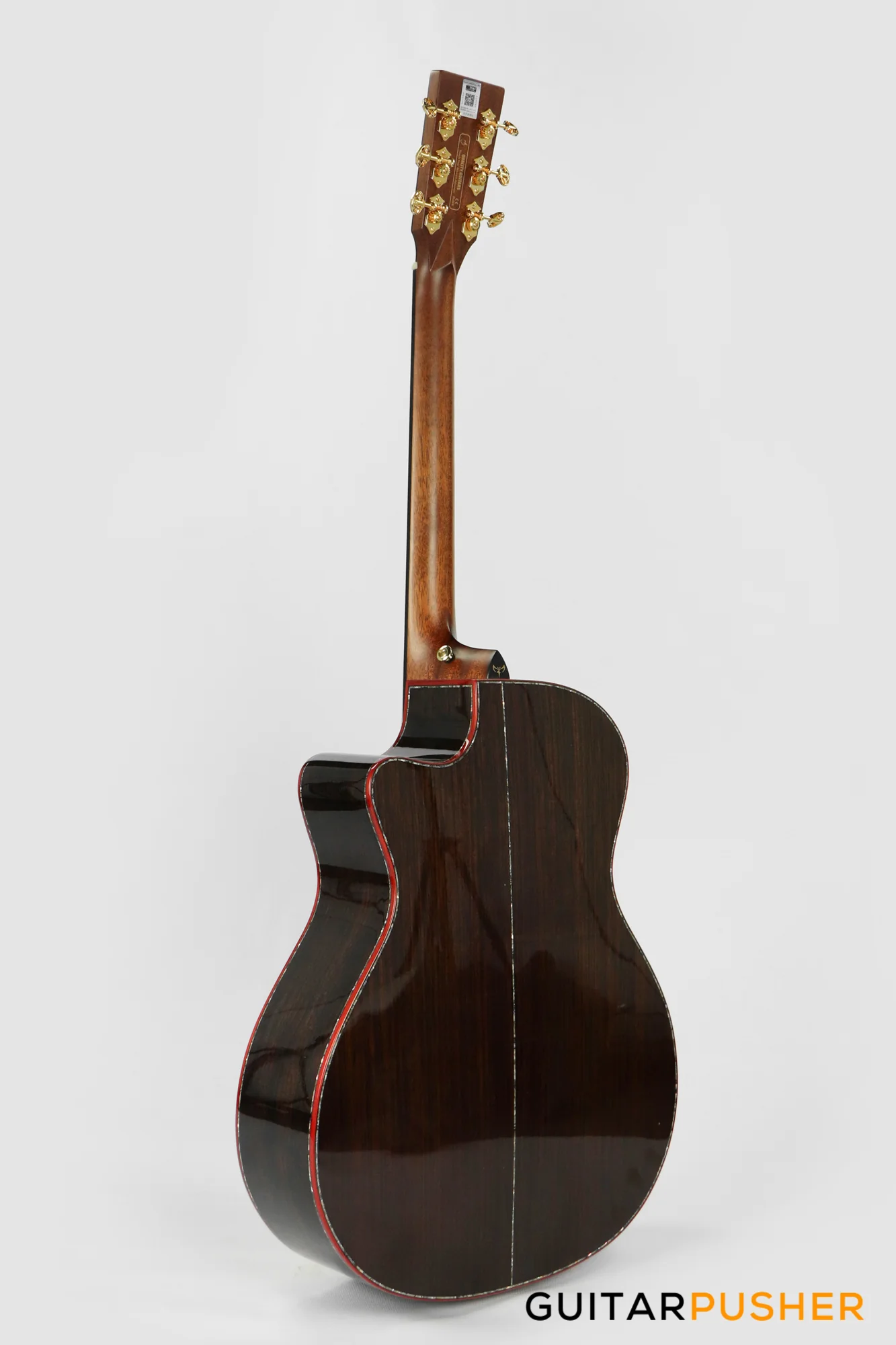 Tyma V-40E All-Solid Wood European Spruce Top Indian Rosewood Grand Auditorium Acoustic-Electric Guitar with T-200 preamp - Image 6