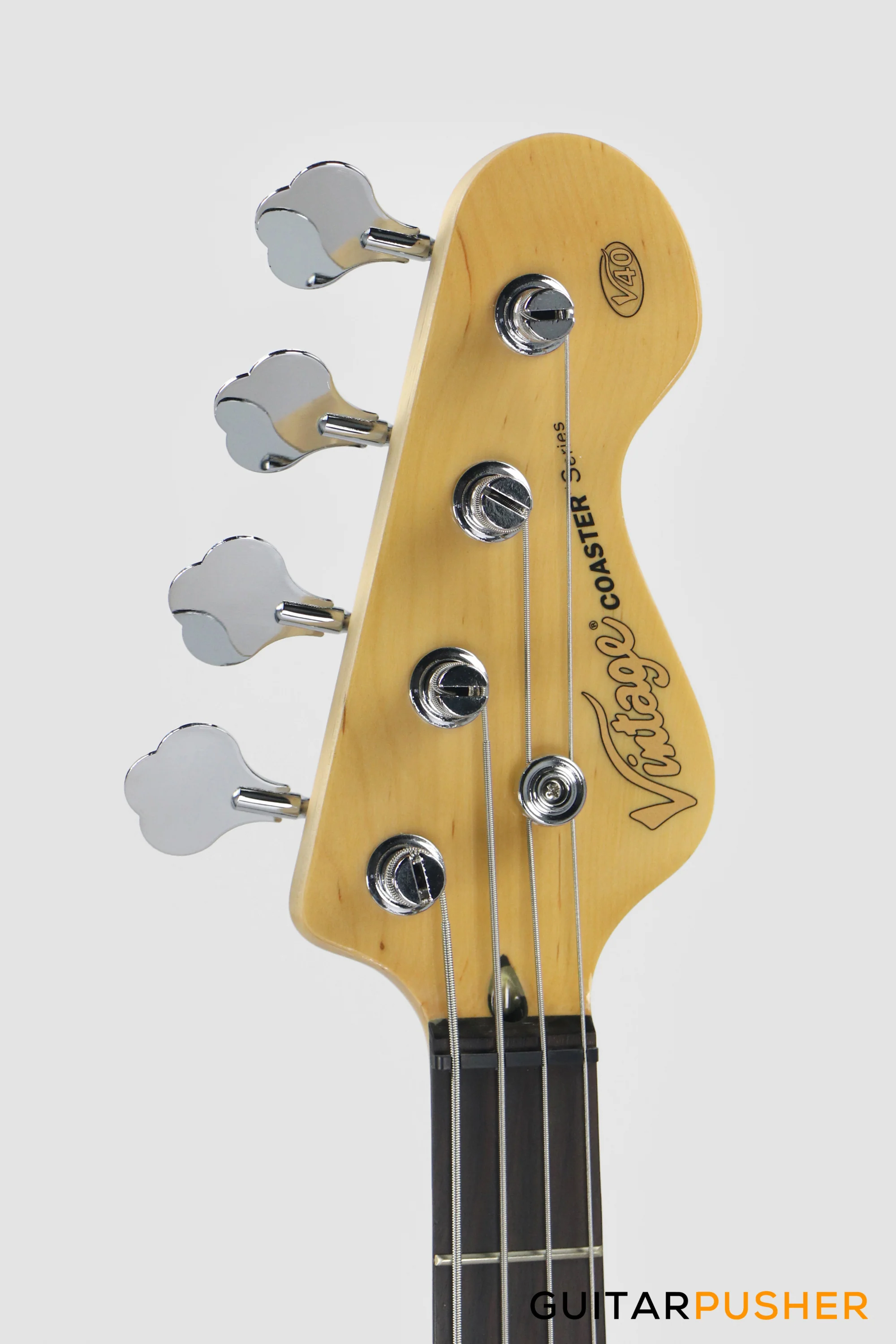 Vintage Coaster Series V40 4-String PB Bass w/ Kinsman 10-Watt Bass Amplifier, Gig Bag, & Accessories - 3-Tone Sunburst - Image 6