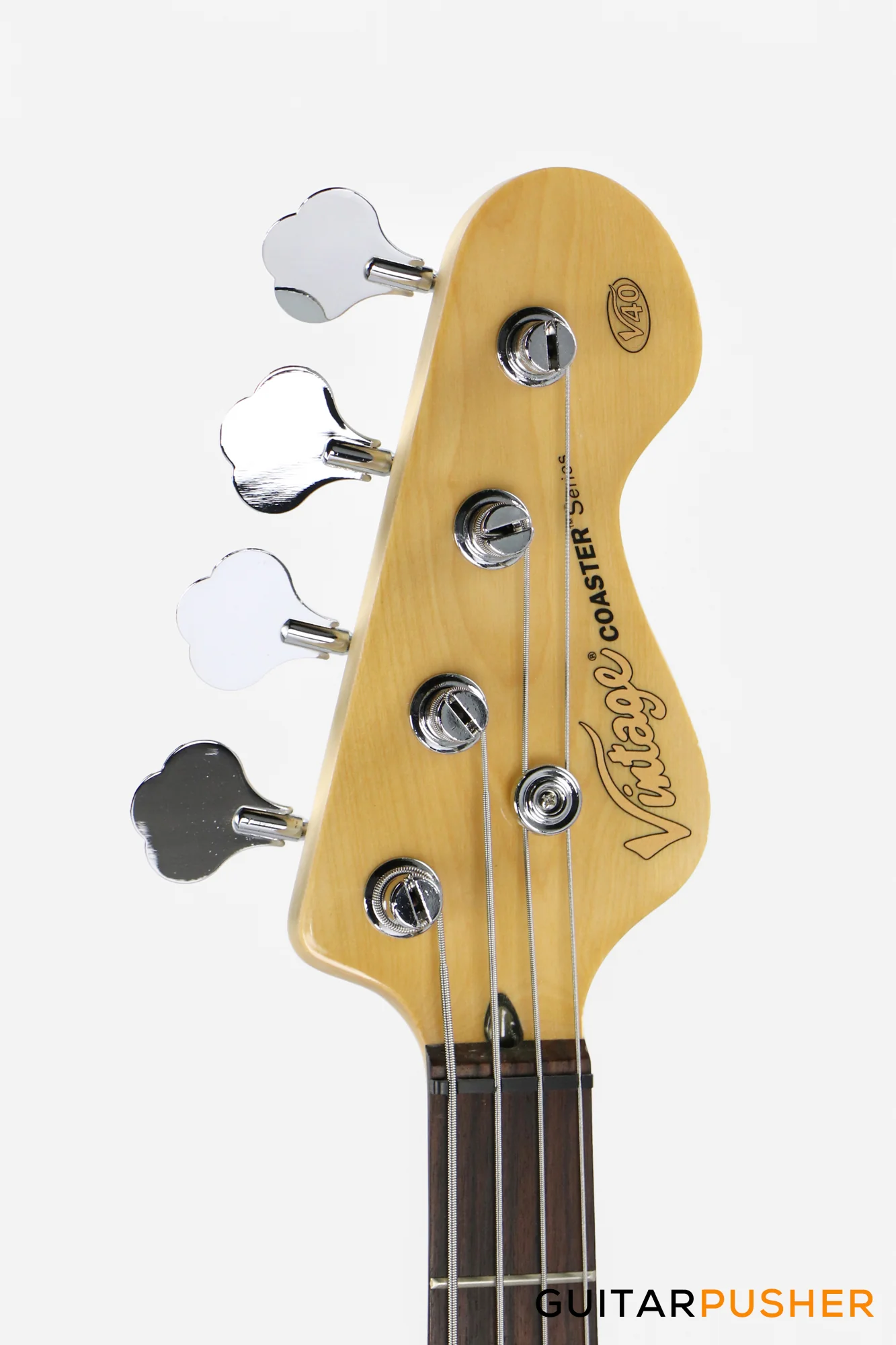 Vintage Coaster Series V40 4-String PB Bass w/ Kinsman 10-Watt Bass Amplifier, Gig Bag, & Accessories - Boulevard Black - Image 5