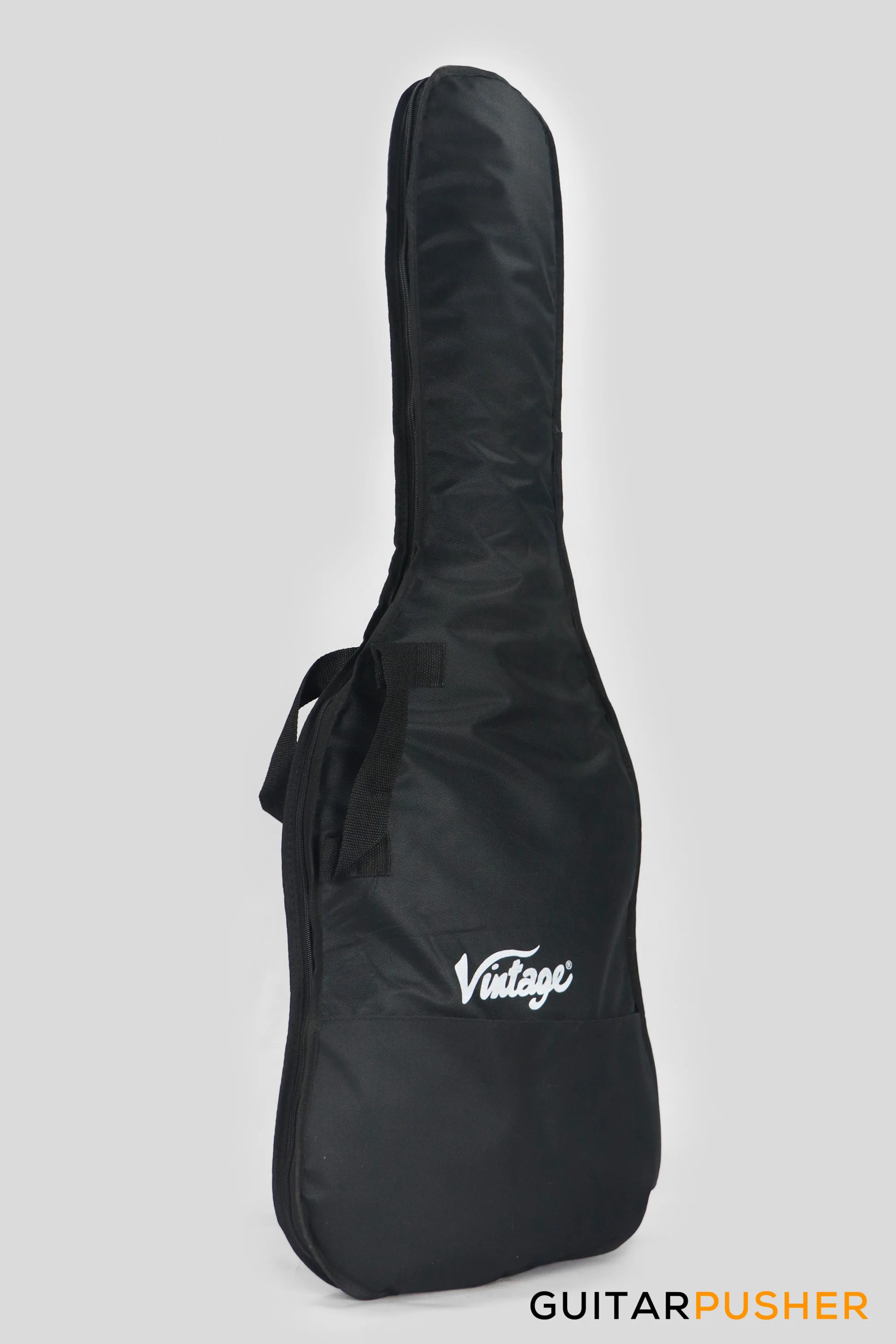 Vintage Coaster Series V49 4-String JB Bass w/ Kinsman 10-Watt Bass Amplifier, Gig Bag, & Accessories - 3-Tone Sunburst - Image 13