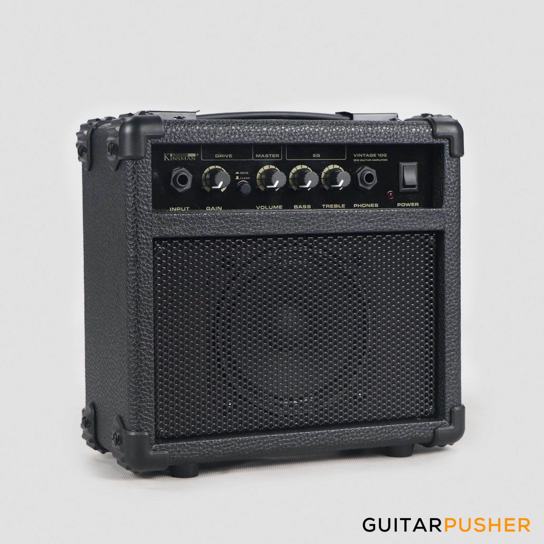 Vintage Coaster Series V49 4-String JB Bass w/ Kinsman 10-Watt Bass Amplifier, Gig Bag, & Accessories - 3-Tone Sunburst - Image 15