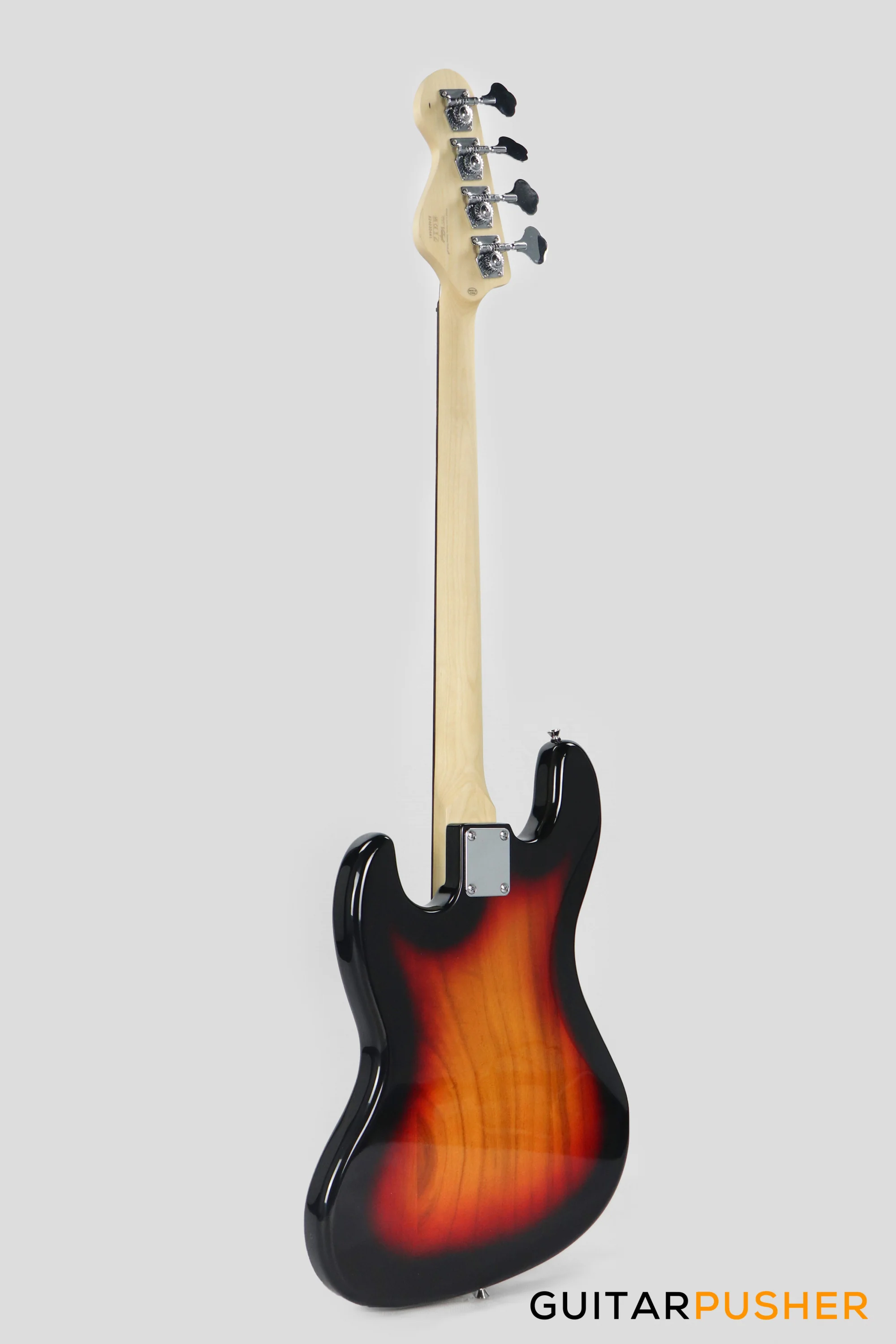 Vintage Coaster Series V49 4-String JB Bass w/ Kinsman 10-Watt Bass Amplifier, Gig Bag, & Accessories - 3-Tone Sunburst - Image 7