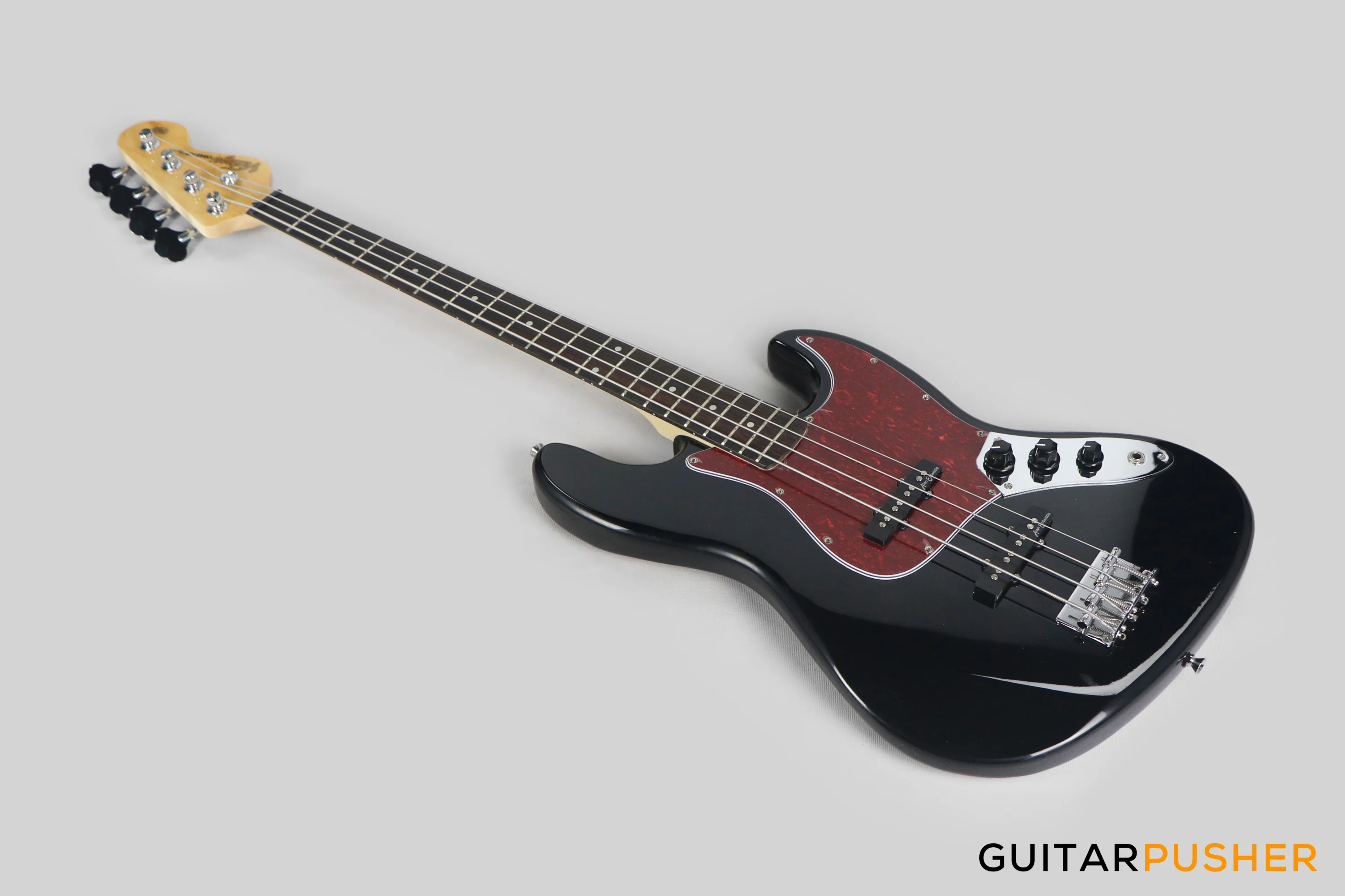 Vintage Coaster Series V49 4-String JB Bass w/ Kinsman 10-Watt Bass Amplifier, Gig Bag, & Accessories - Boulevard Black - Image 10