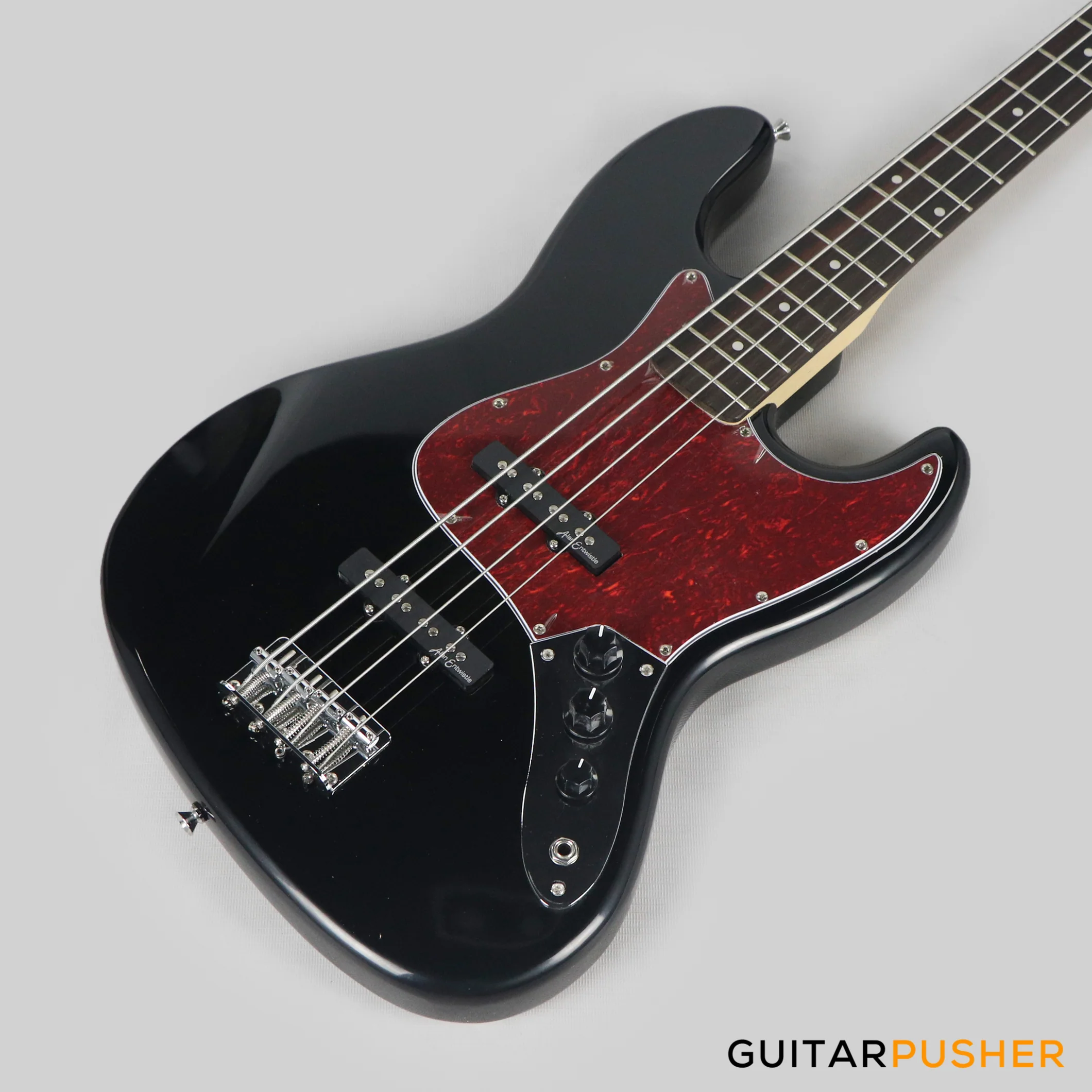Vintage Coaster Series V49 4-String JB Bass w/ Kinsman 10-Watt Bass Amplifier, Gig Bag, & Accessories - Boulevard Black - Image 11