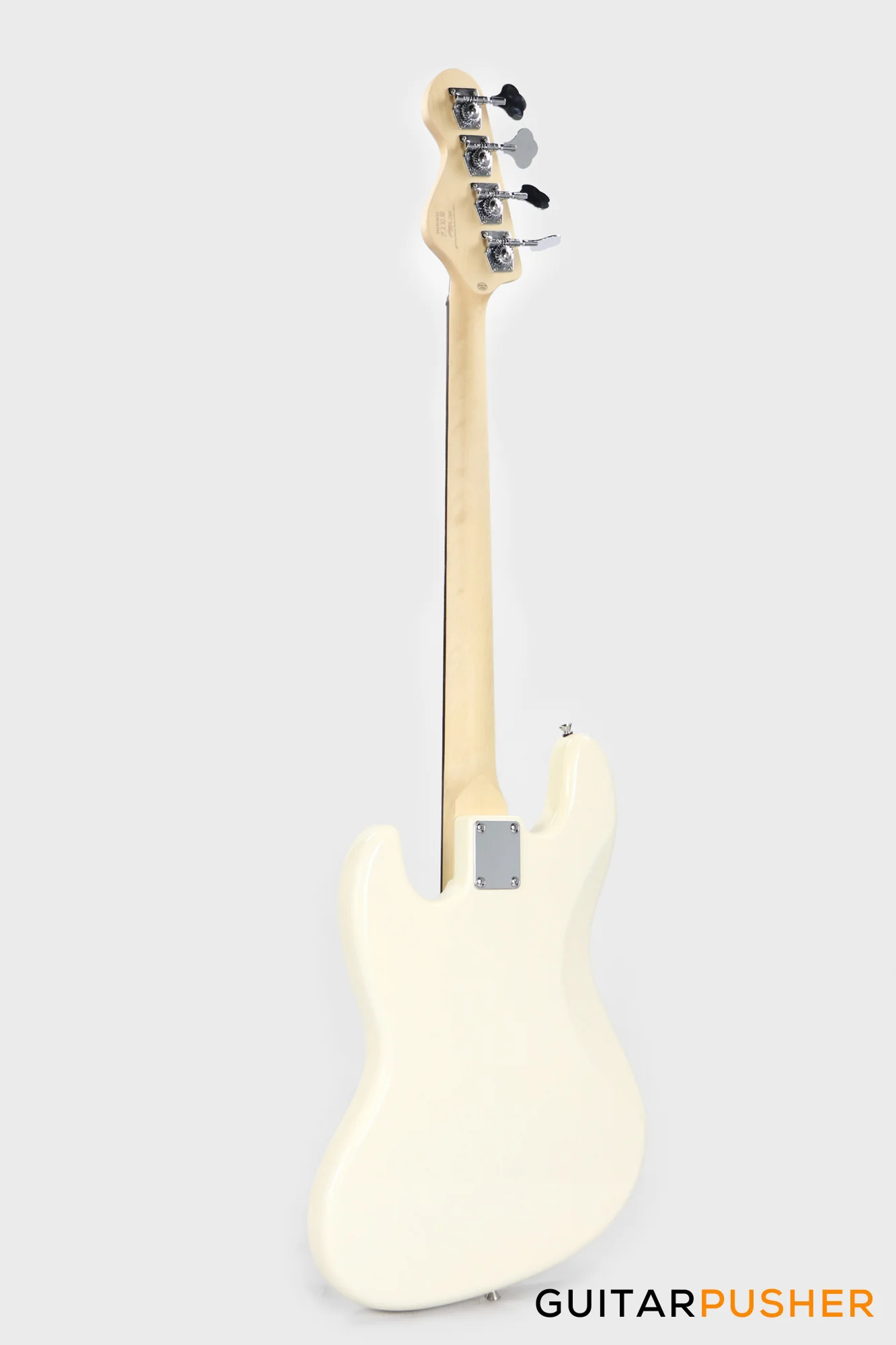 Vintage Coaster Series V49 4-String JB Bass w/ Kinsman 10-Watt Bass Amplifier, Gig Bag, & Accessories - Vintage White - Image 7
