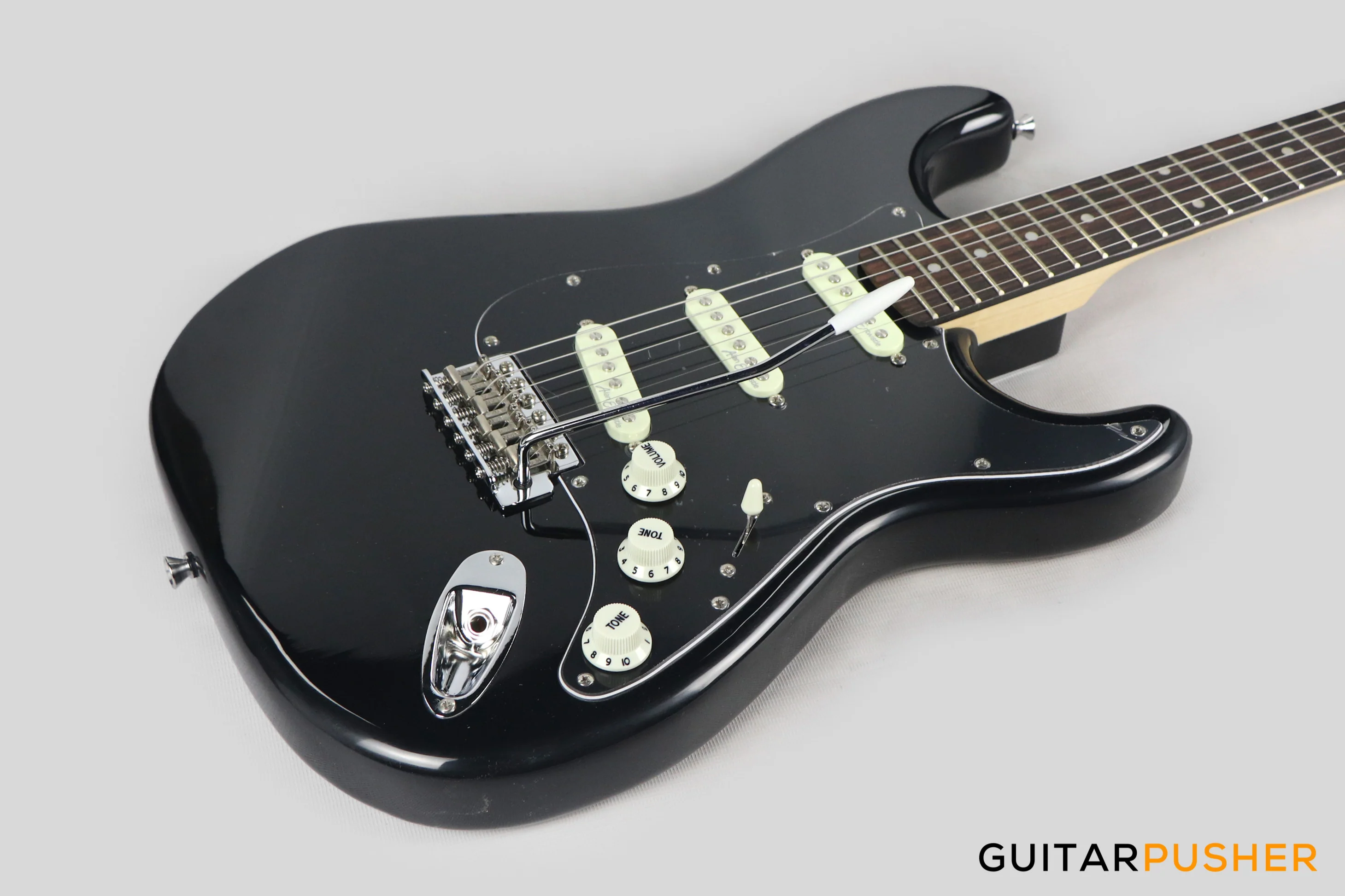 Vintage Coaster Series V60 S-Style Electric Guitar w/ Kinsman 10-Watt Amplifier, Gig Bag, & Accessories - Boulevard Black - Image 12