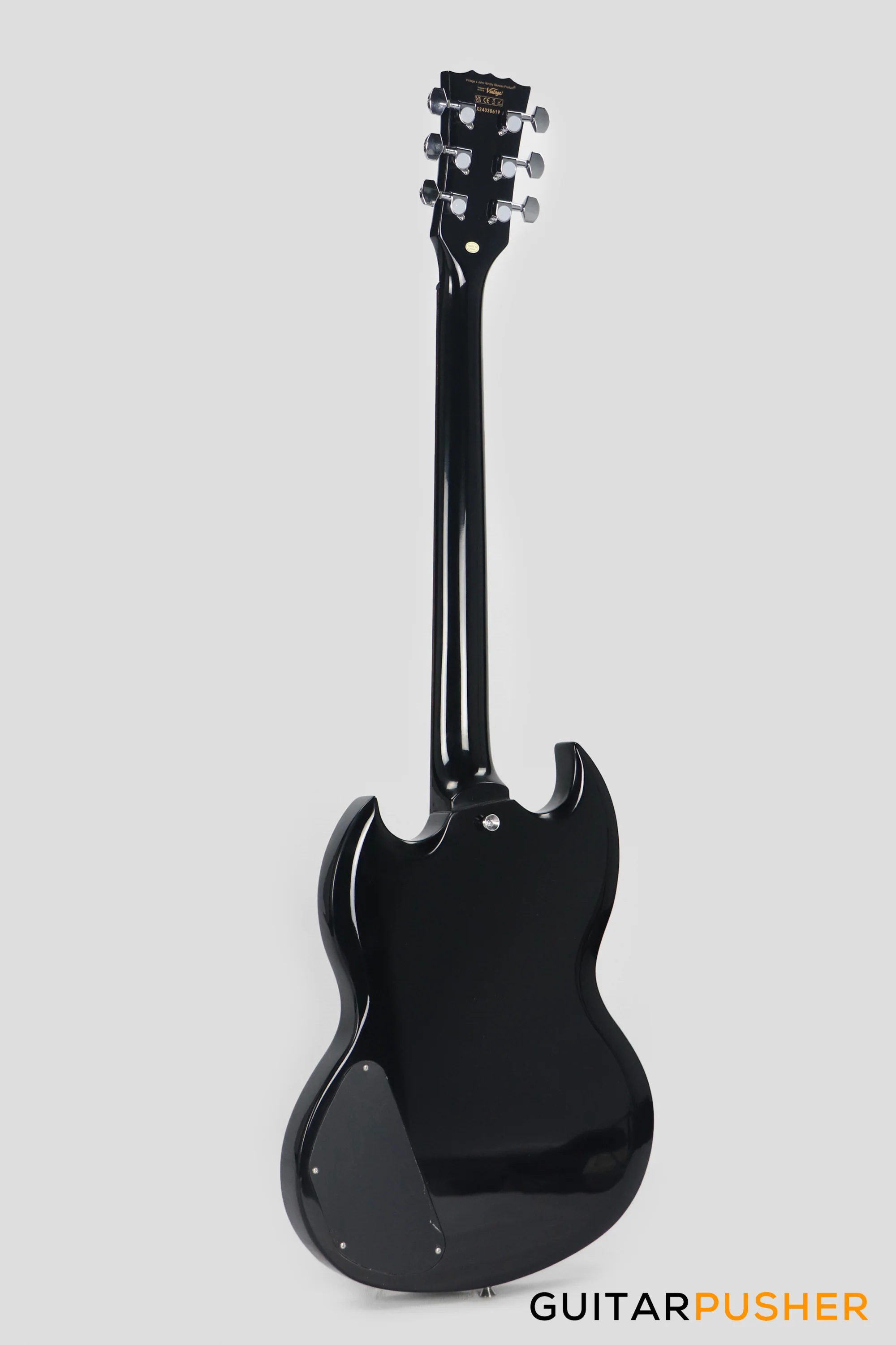 Vintage Coaster Series V69 Electric Guitar w/ Kinsman 10-Watt Amplifier, Gig Bag, & Accessories - Boulevard Black - Image 8