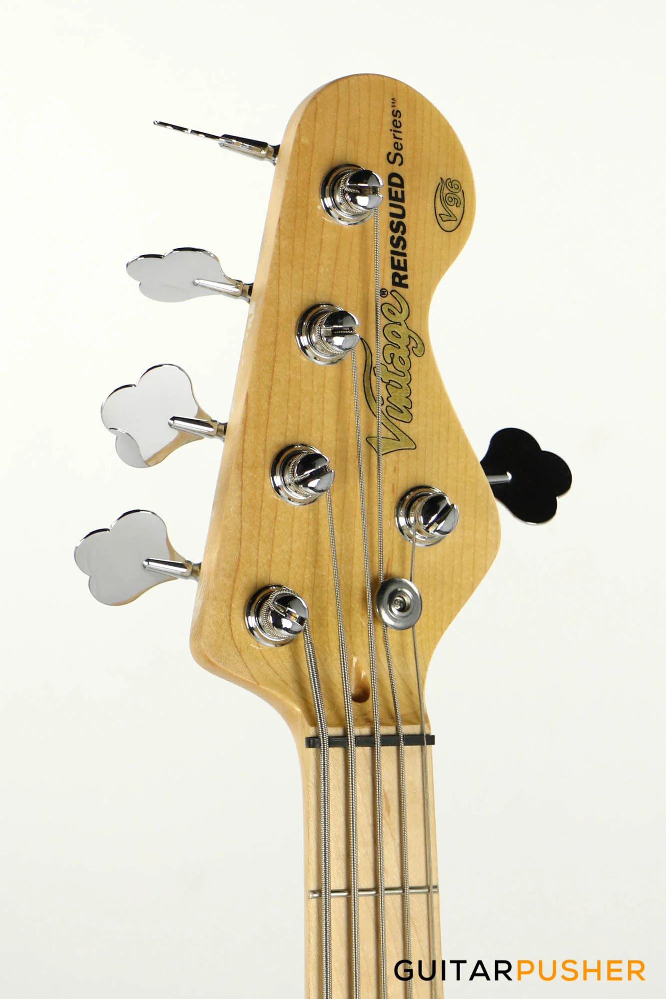 Vintage Reissued V96 5-String Active Bass - Flamed Tobacco Sunburst - Image 10